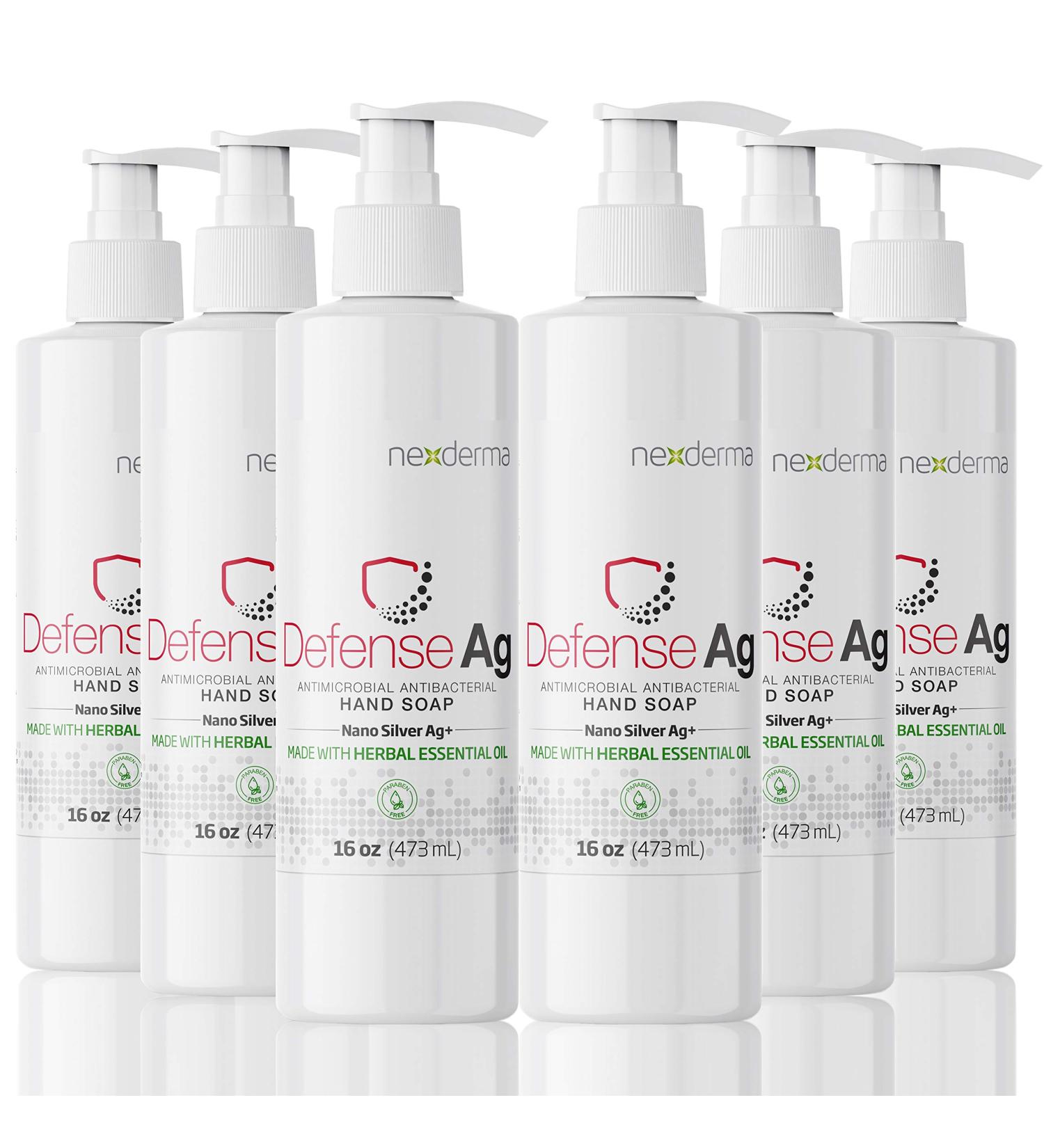 Defense Ag Hand Soap - Coconut Oil & Herbal Essential Oil | Paraben-Free Moisturizing Daily Cleanser | 16oz Pack of 6 | Effective Oat Extract & Vitamin E Wash - Buy Online on GoSupps.com