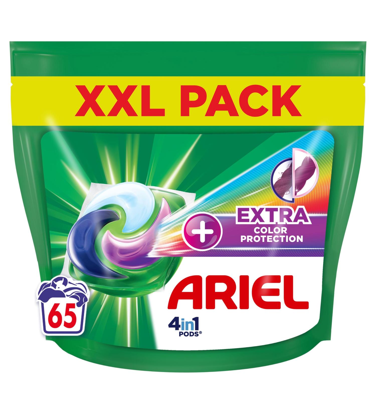 Ariel 4in1 PODS Liquid Detergent Capsules 65 Washes +Extra Color Protection Renews Color Shine And Protects Fibers - Buy Online on GoSupps.com
