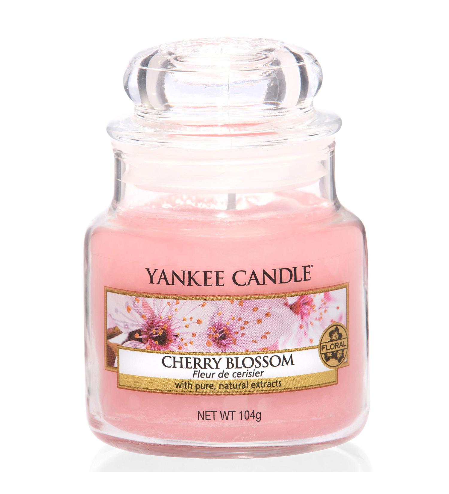 Yankee Candle Cherry Blossom Scented Candle - Small Glass 30 Hour Burn Time | International Shipping Available - Buy Online on GoSupps.com
