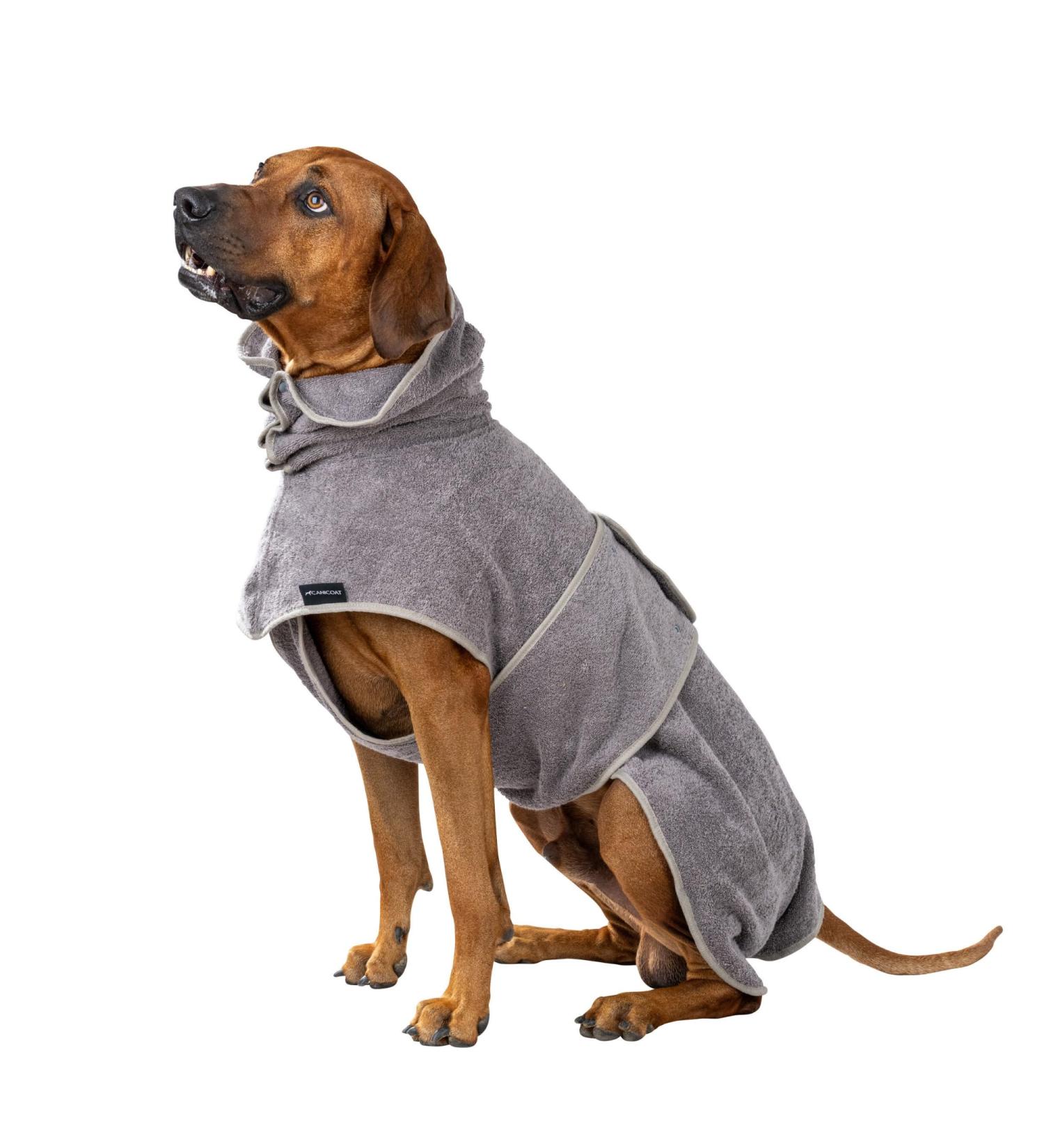 Buy CANICOAT Dog Bathrobe Lavari - 100% Cotton Oeko-TEX Certified Size 6 Light Grey | International Shipping Available - Buy Online on GoSupps.com