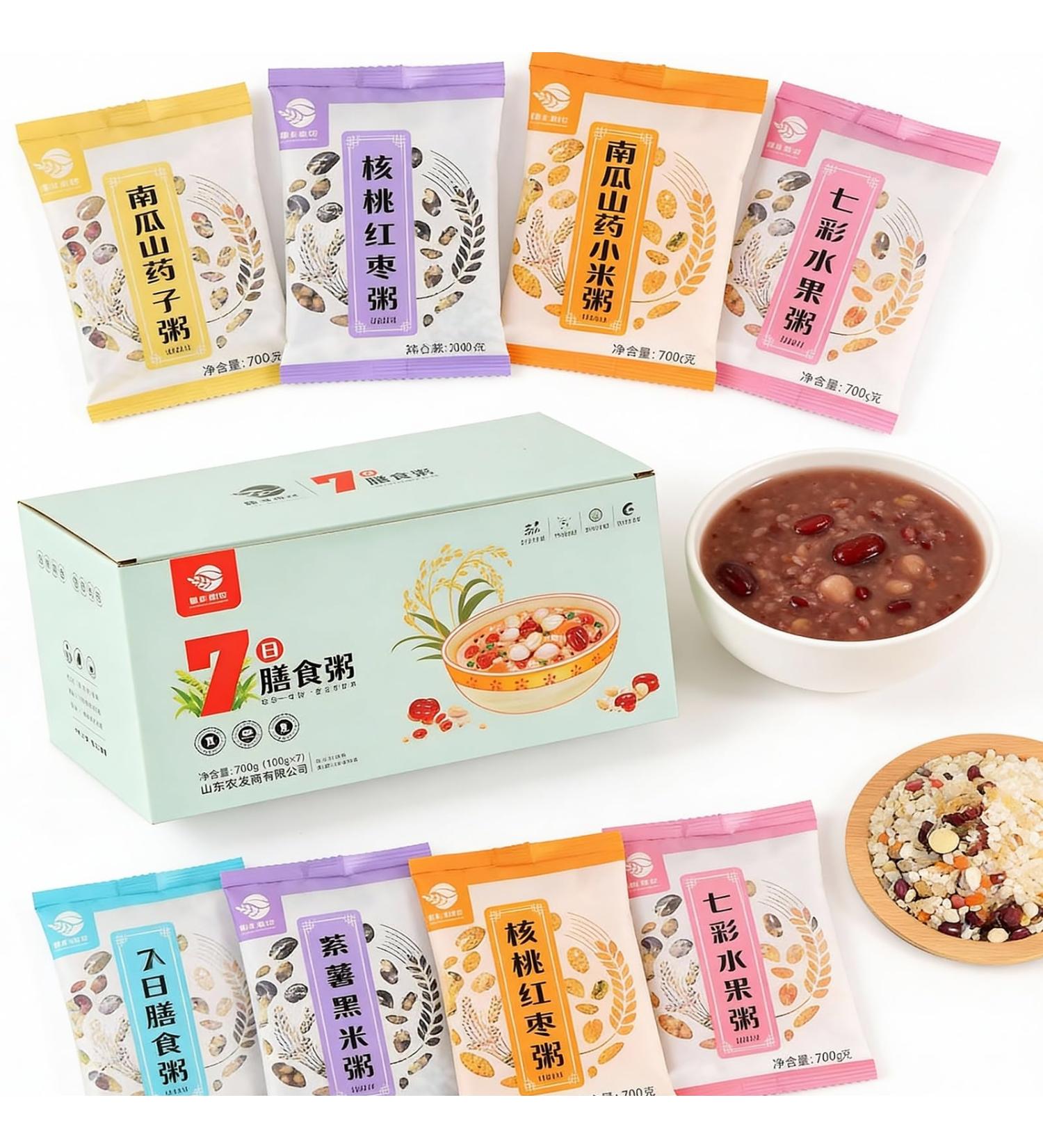 Bouillie Multigrains Nutritive 7 Paquets/700 G 7 Saveurs Petit-d jeuner Facile Cuisiner For Toute La Famille - Buy Online on GoSupps.com