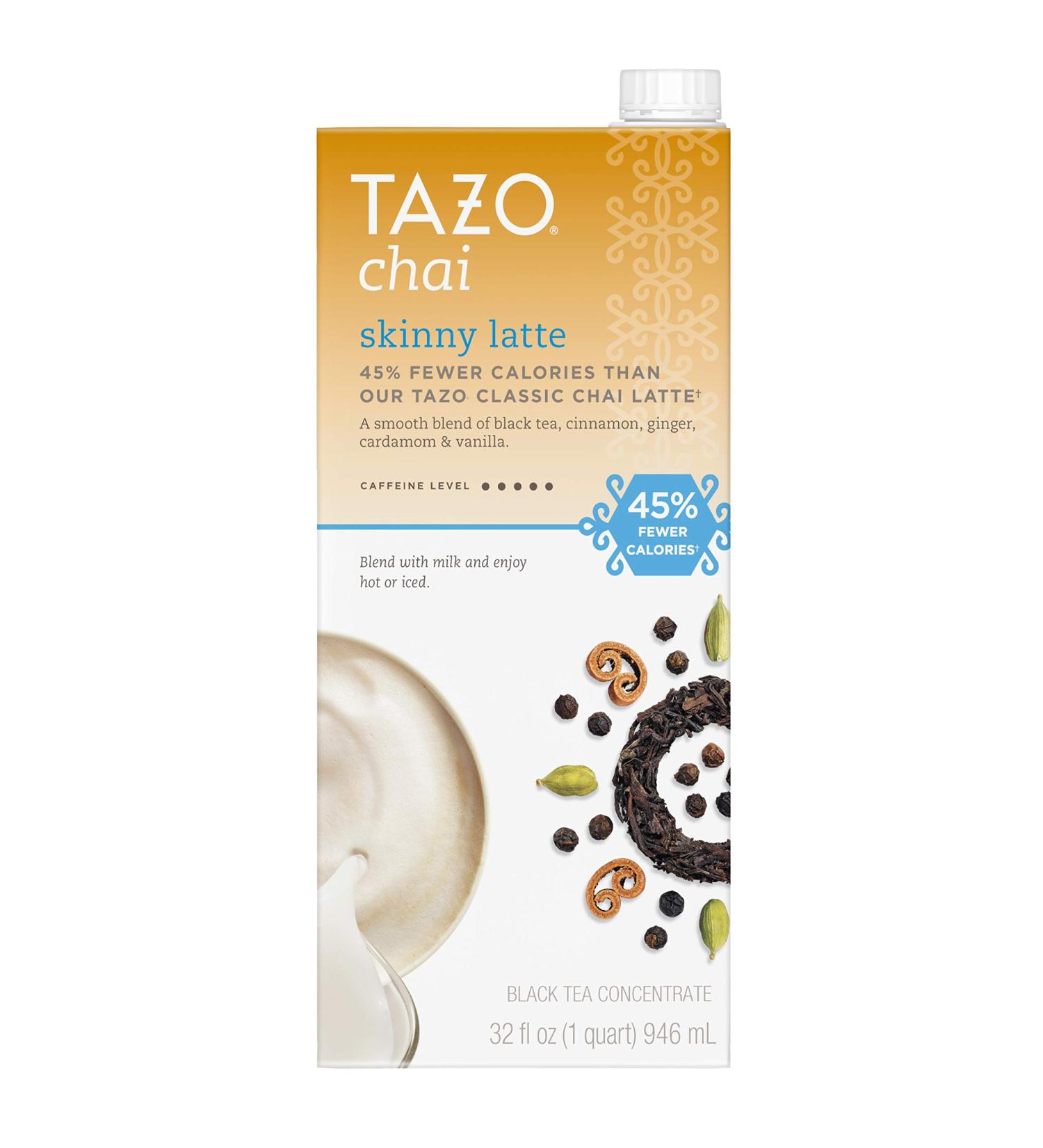 Tazo Chai Organic Tea Latte Concentrate 32-ounce Boxes Pack of 3 Chai Latte