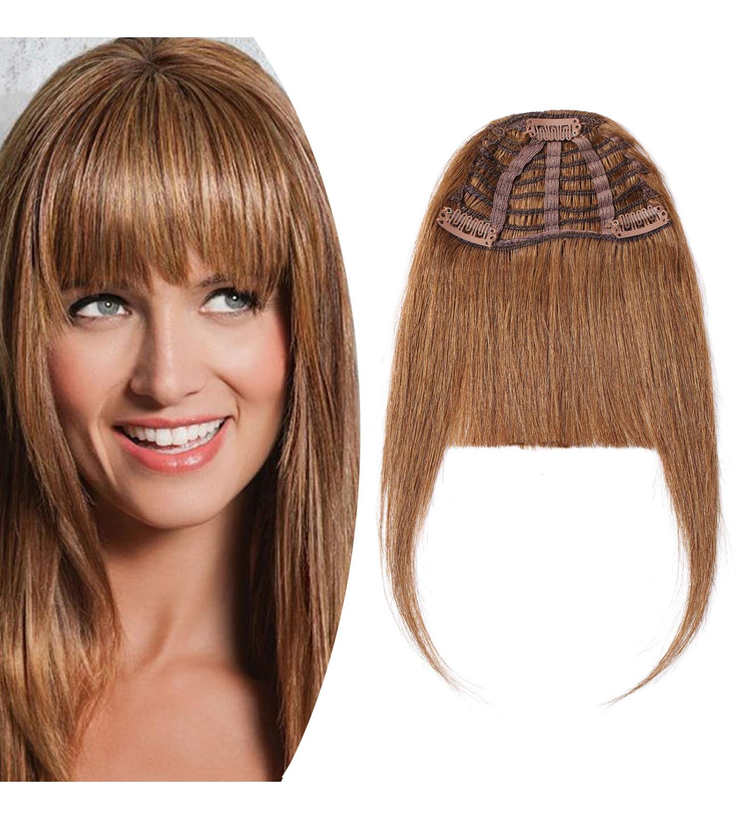 SEGO Pony Hairpiece Fringe Clip-On - 100% Remy Human Hair Extension Light Brown #6 - 25g | Best Clip-On Hair Solutions - Buy Online on GoSupps.com