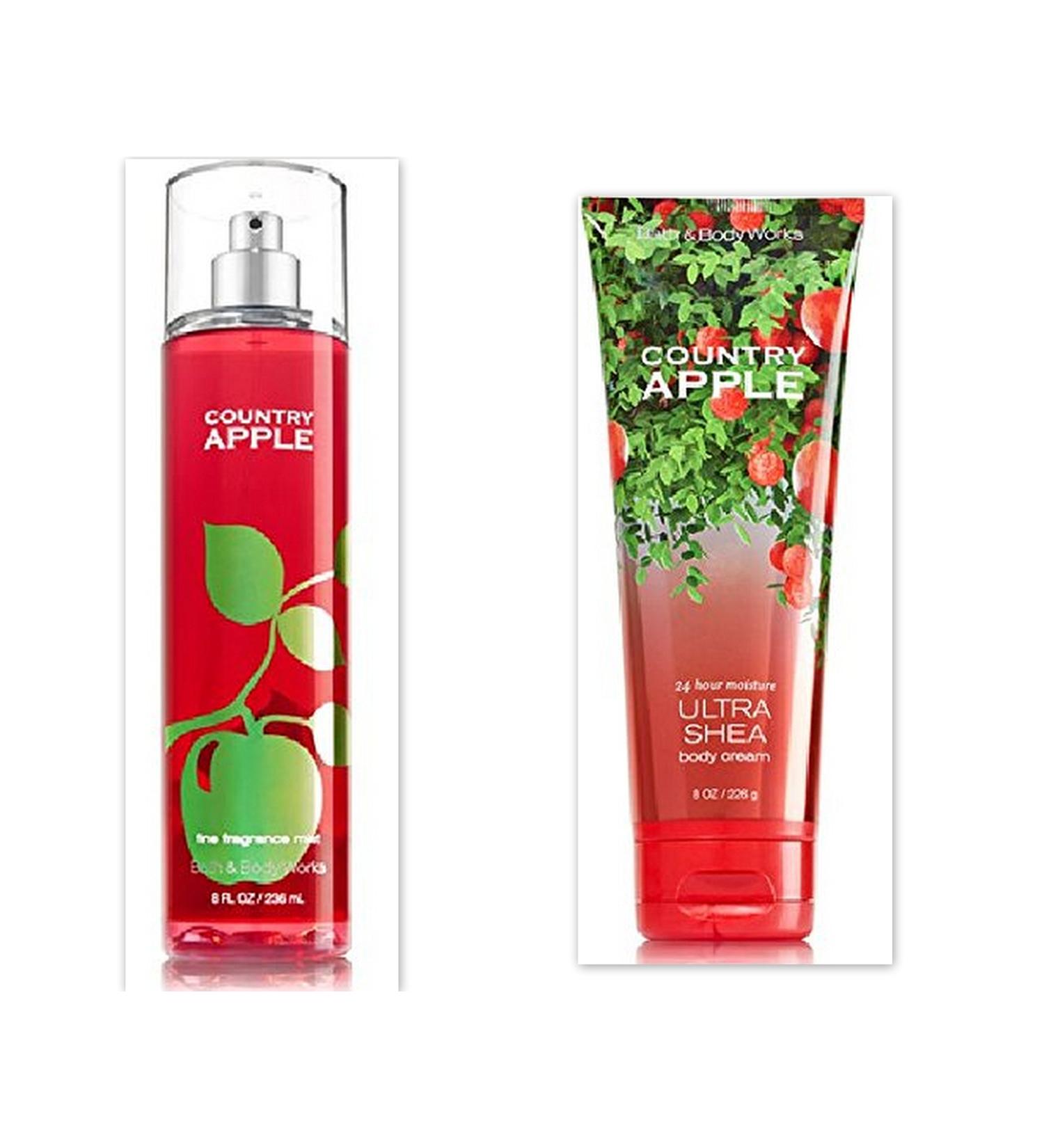 Bath Body Works Country Apple Bundle - Ultra Shea Body Cream & Fine Fragrance Mist 8 oz - Buy Online on GoSupps.com
