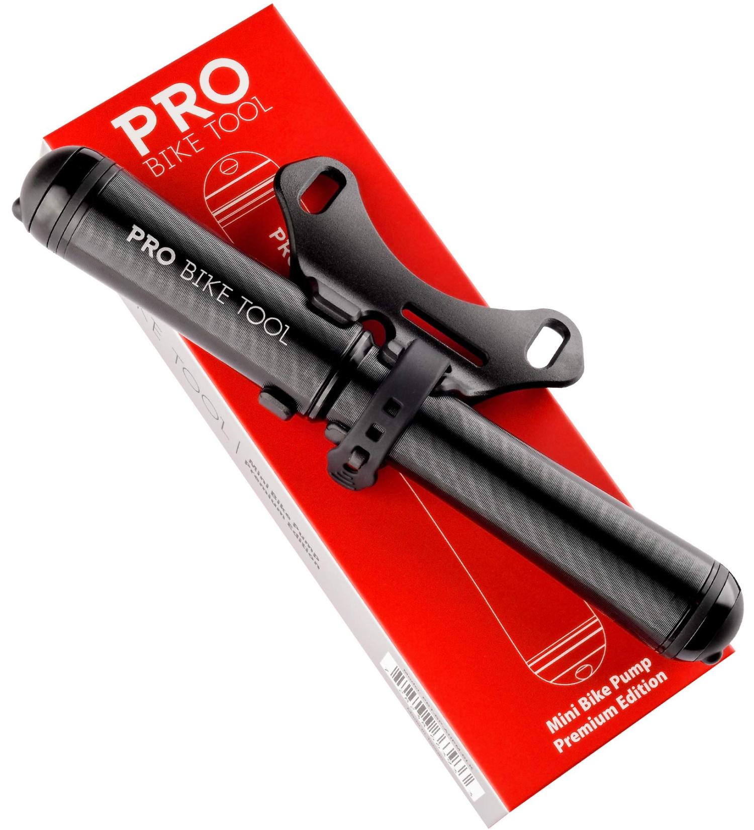 Premium Mini Bike Pump - High Pressure PSI - Presta and Schrader Valves - Ideal for Road and Mountain Bikes - Black - Buy Online on GoSupps.com