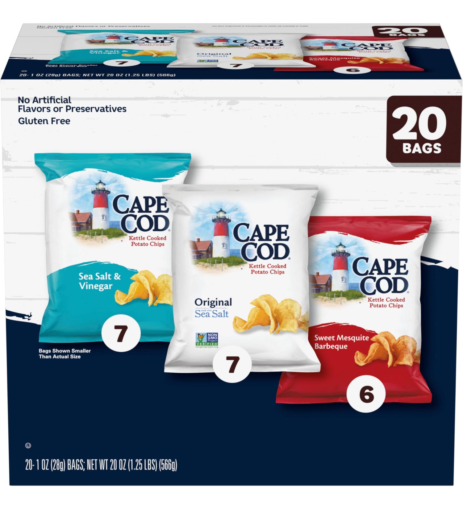Cape Cod Lot de 20 chips de pommes de terre 28 3 g 20 unit s Assortiment de couleurs 1 g (Lot de 20) - Buy Online on GoSupps.com