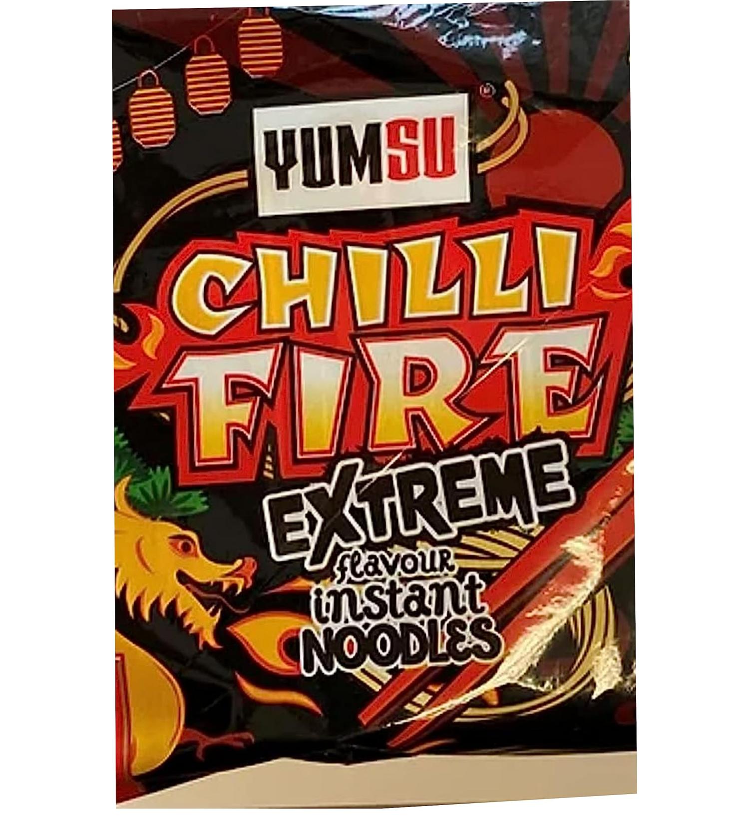 Chilli Fire Extreme flavour Noodles noodles pack of 6 Ready to eat in 3 minutes. Extreme flavour Noodles. Yumsu