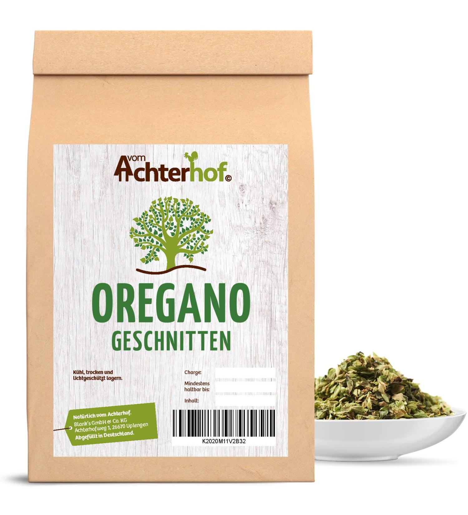 Oreegano Cut 250g - Premium Dried Oregano Leaves for Seasoning | Italian Herbs from Achterhof | 1 Pack - Buy Online on GoSupps.com
