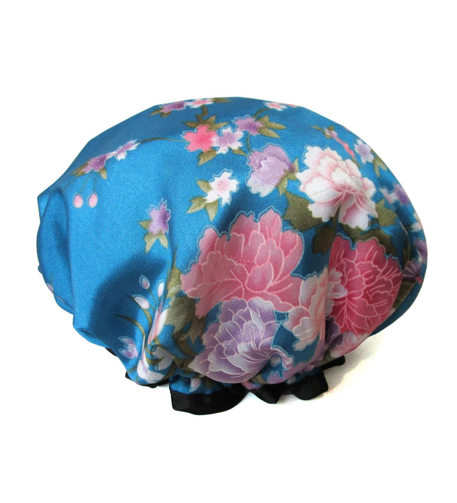 Quanchen Shower Cap for Women - Waterproof, Double Layer, Reusable - Elastic Bath Cap for Girls, Spa, Home, Hotel, Hair Salon - 1 Pcs - Buy Online on GoSupps.com