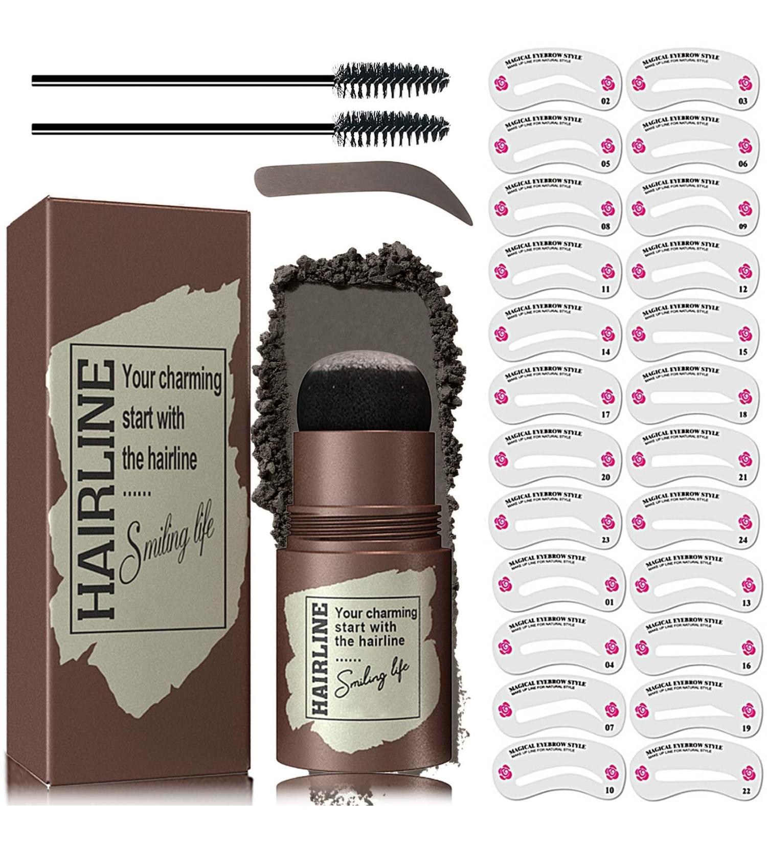 Buy Eyebrow Stamp Stencil Kit - 24 Reusable Stencils & 2 Brushes Waterproof Pomade for Perfect Brows - International Shipping Available - Buy Online on GoSupps.com