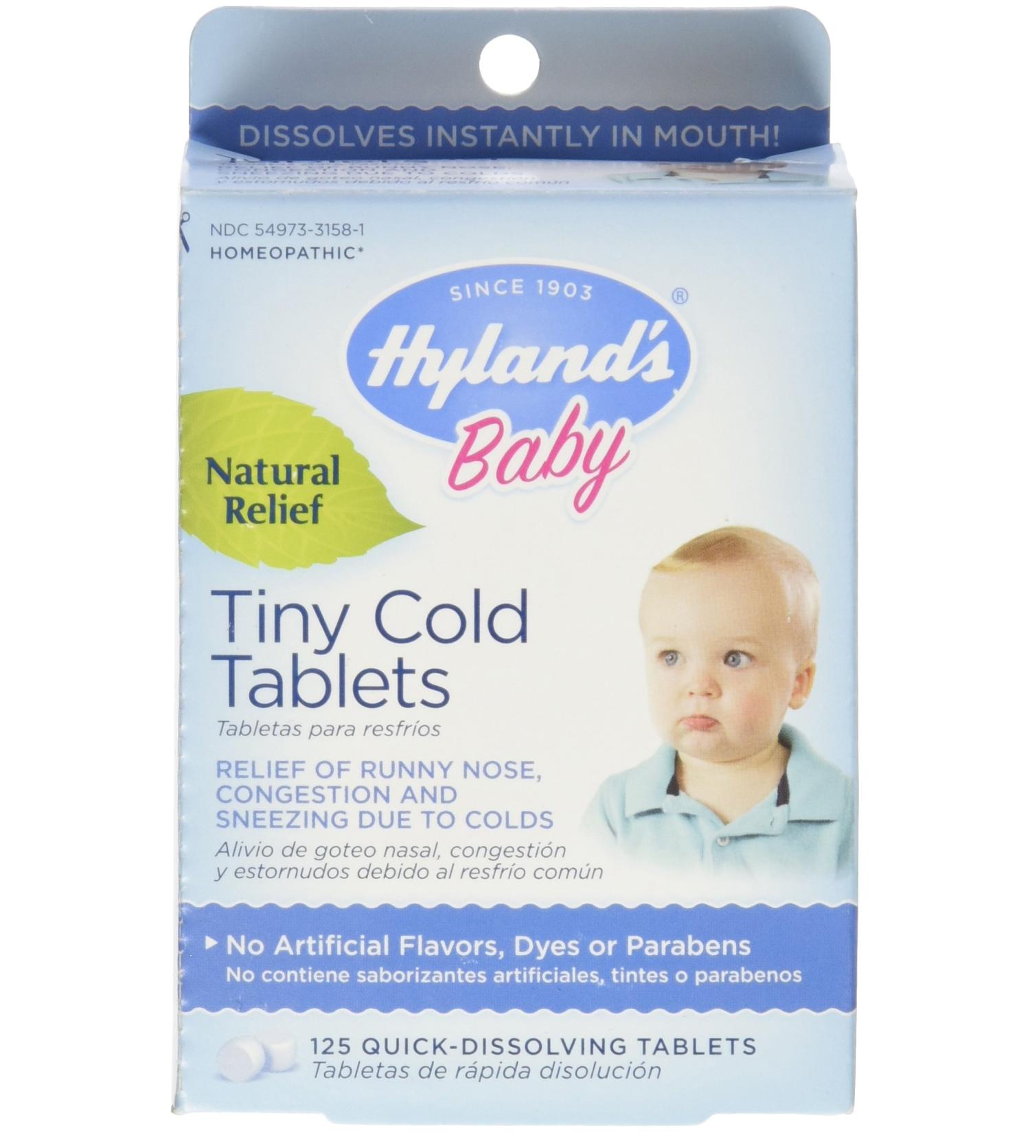 Hyland's Baby Homeopathic Tiny Cold Tablets - Natural Relief for Infant Cold Symptoms - Buy Online on GoSupps.com