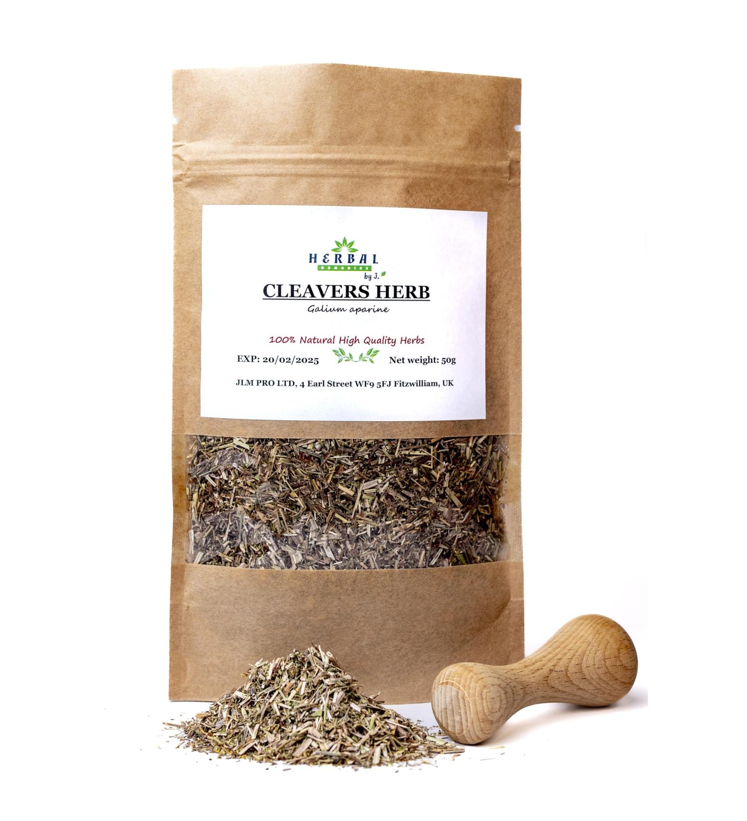 Cleavers Tea Cut Leaf 50g - Herbal Kidney UTI Support & Digestion - J. Przytulia Brand - Buy Online on GoSupps.com