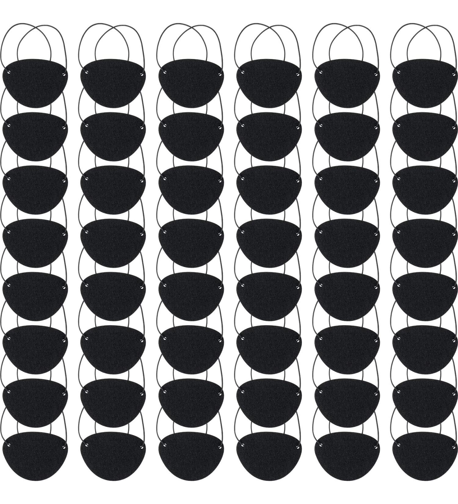 48 Pack Pirate Eye Patches | Black Felt Eye Patches for Kids & Adults | Perfect for Pirate Themed Parties & Role Play - Buy Online on GoSupps.com