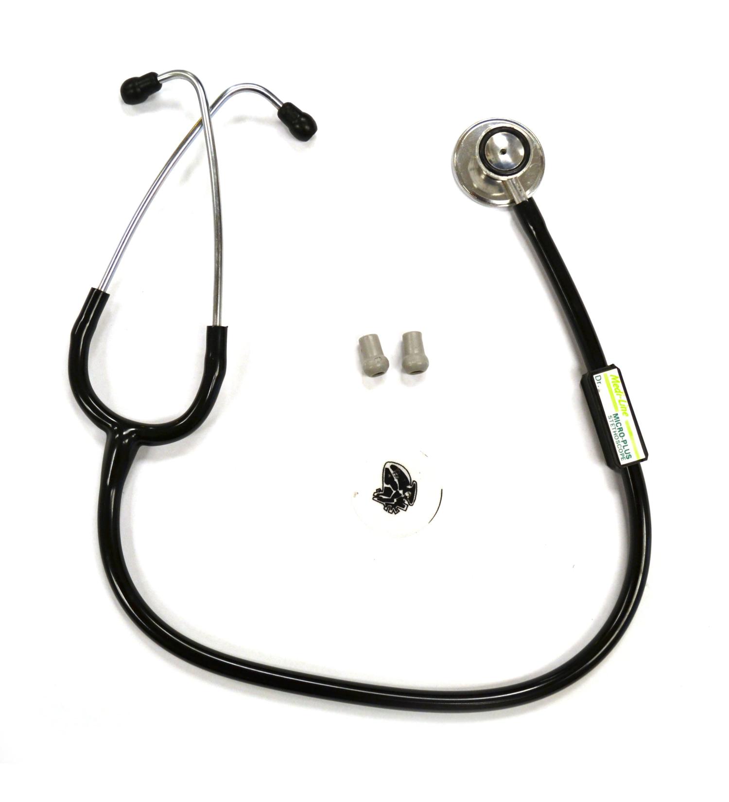 Eisco Labs Stainless Steel Micro Plus Stethoscope wth Spare Ear Tips and Diaphragm