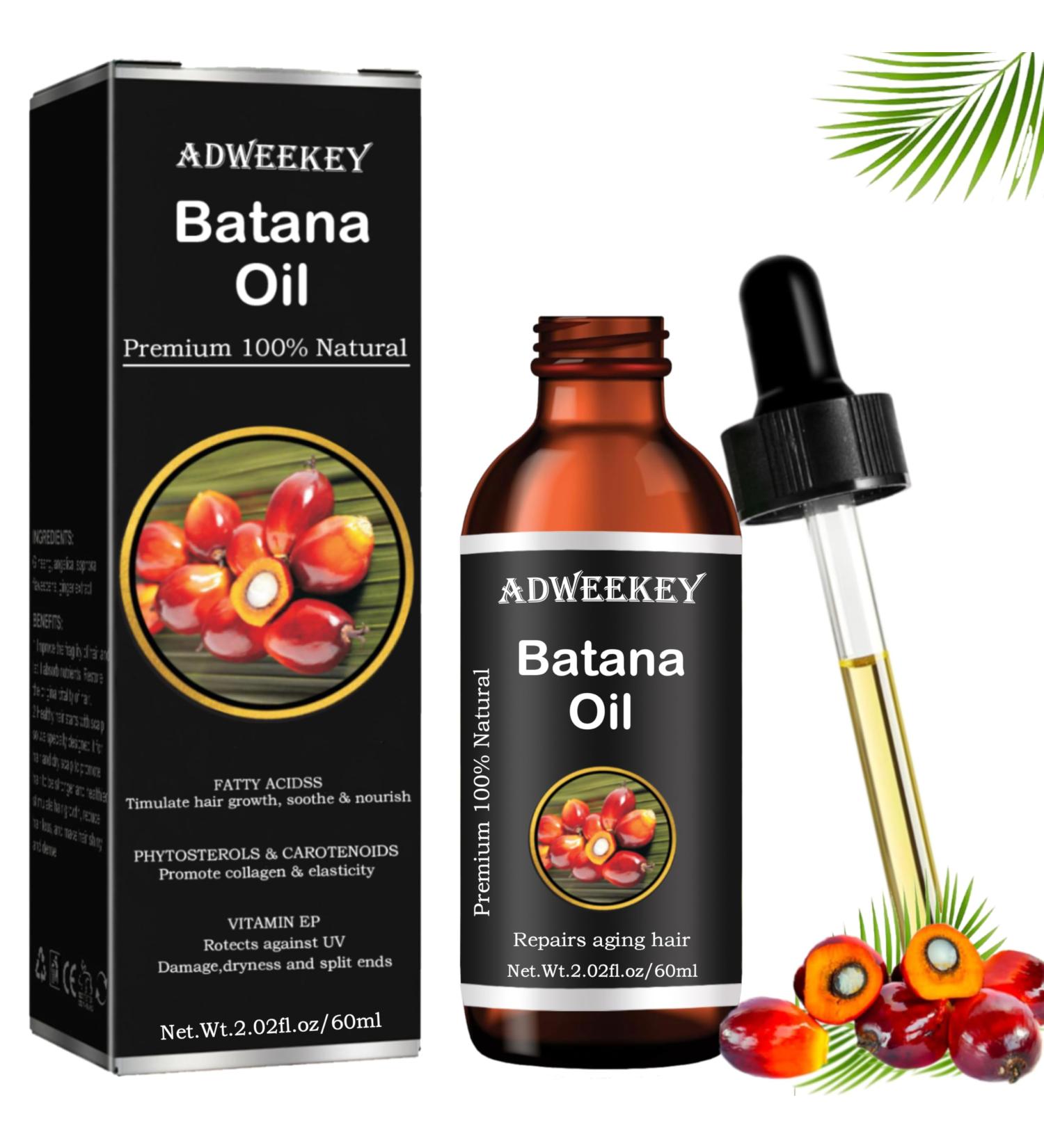 Organic Batana Oil for Hair Growth | 100% Pure | Promotes Hair Wellness for Men & Women | Enhances Radiance | 2.0 Oz - Buy Online on GoSupps.com