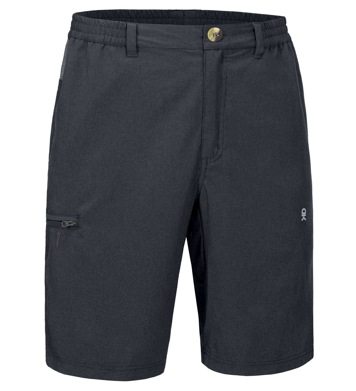 Little Donkey Andy Men's Quick Dry Stretch Shorts - Black Heather | Elastic Waist | 3X-Large - Buy Online on GoSupps.com