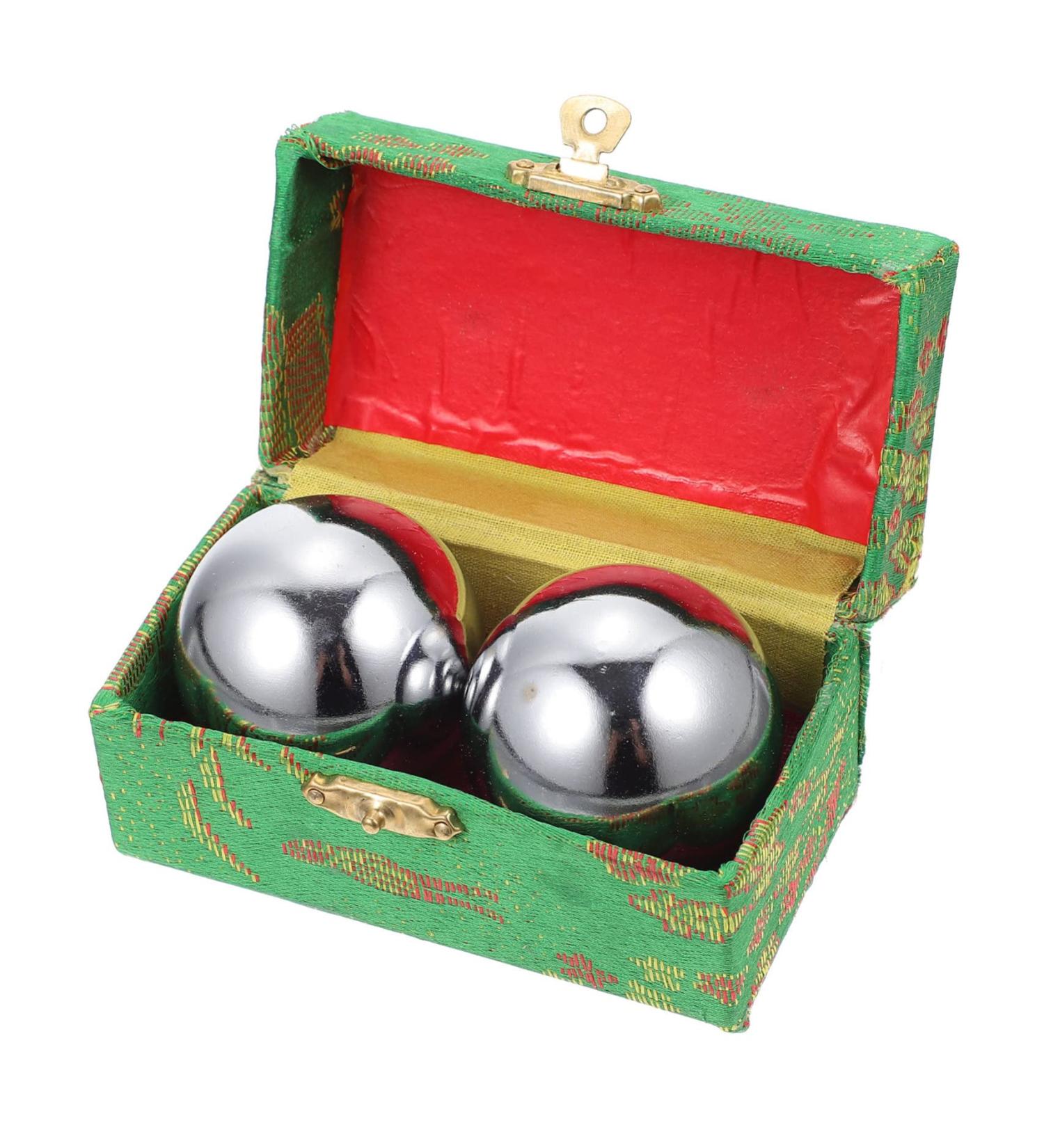 Garneck Baoding Iron Ball Massage Set - Chinese Hand Fitness & Exercise Balls 5x5x5cm - Improve Grip & Relaxation - Buy Online on GoSupps.com