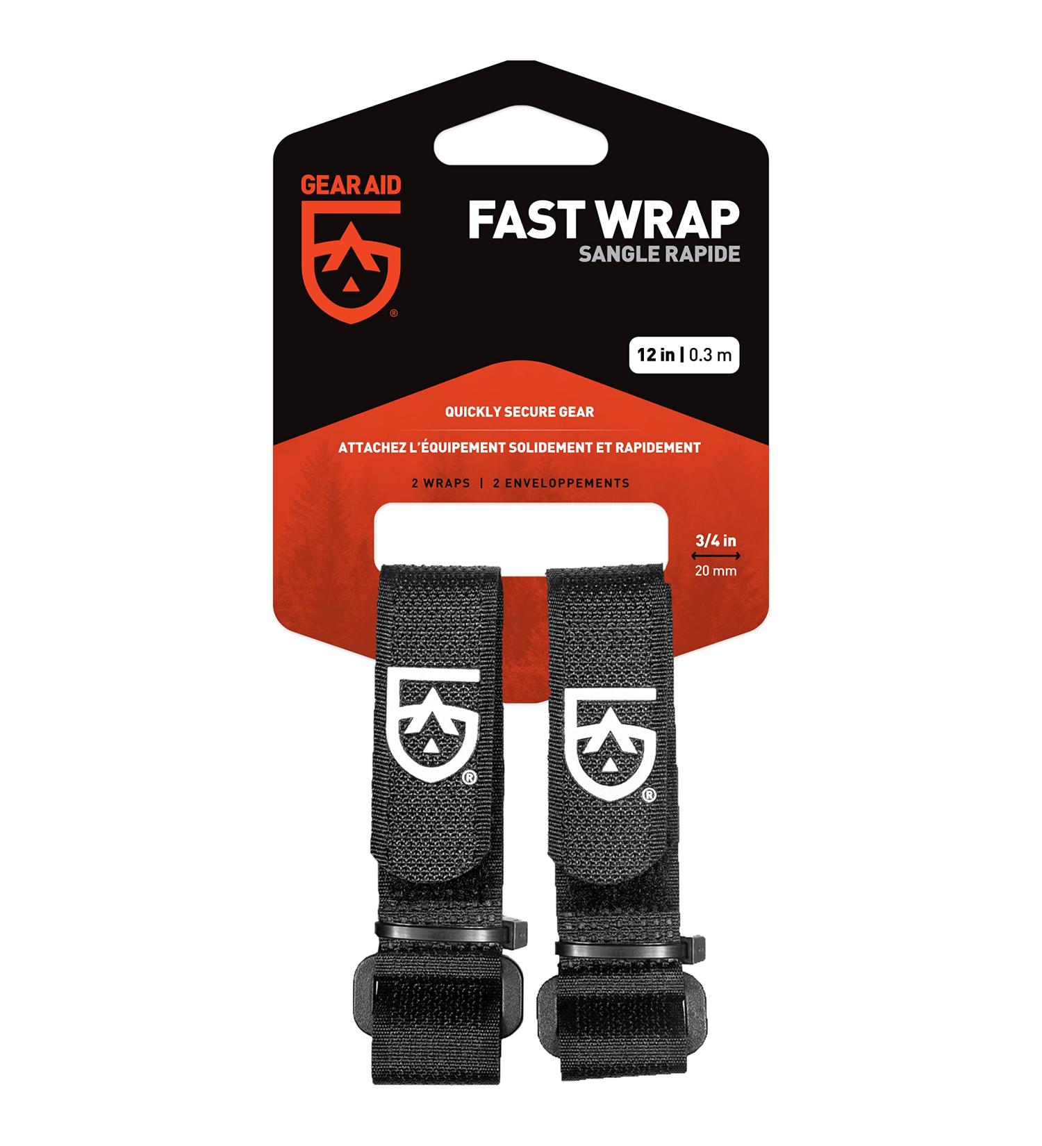 GEAR AID  Fast Wrap Keeps Camping Gear Organized and Secure with Adjustable  Cinch-and-Stick Straps with D-Ring  Available in 12  14  18 Length 2 Wraps  x 12  Fast Wrap - Buy Online on GoSupps.com