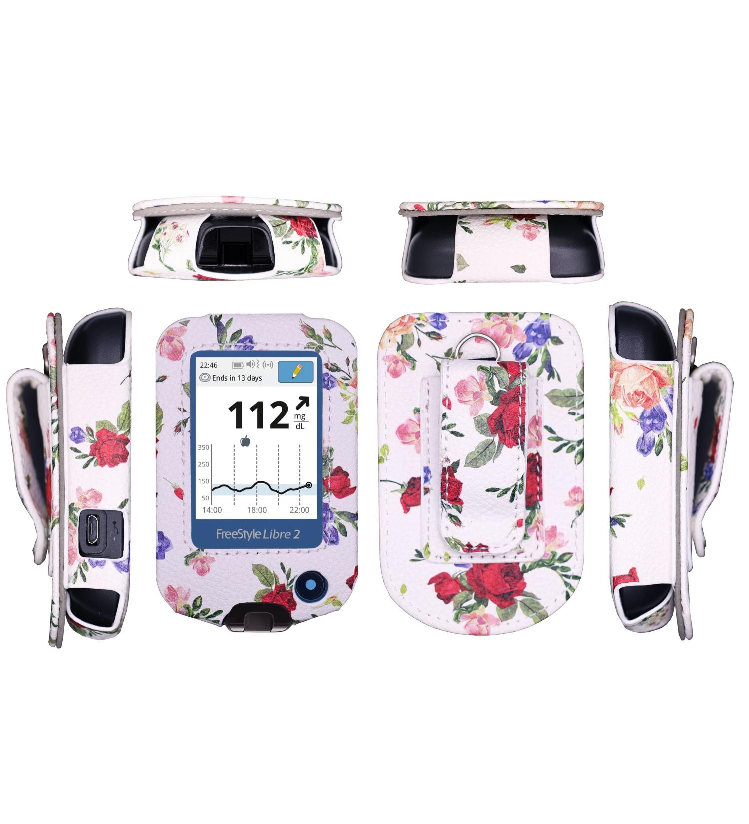 Designed Fitted Leather Case W/Screen Protector (Includes Carabiner & Lanyard) for Freestyle Libre Freestyle Libre 2 Freestyle Libre 14 Day Freestyle Libre HD (WFL/3) - Buy Online on GoSupps.com