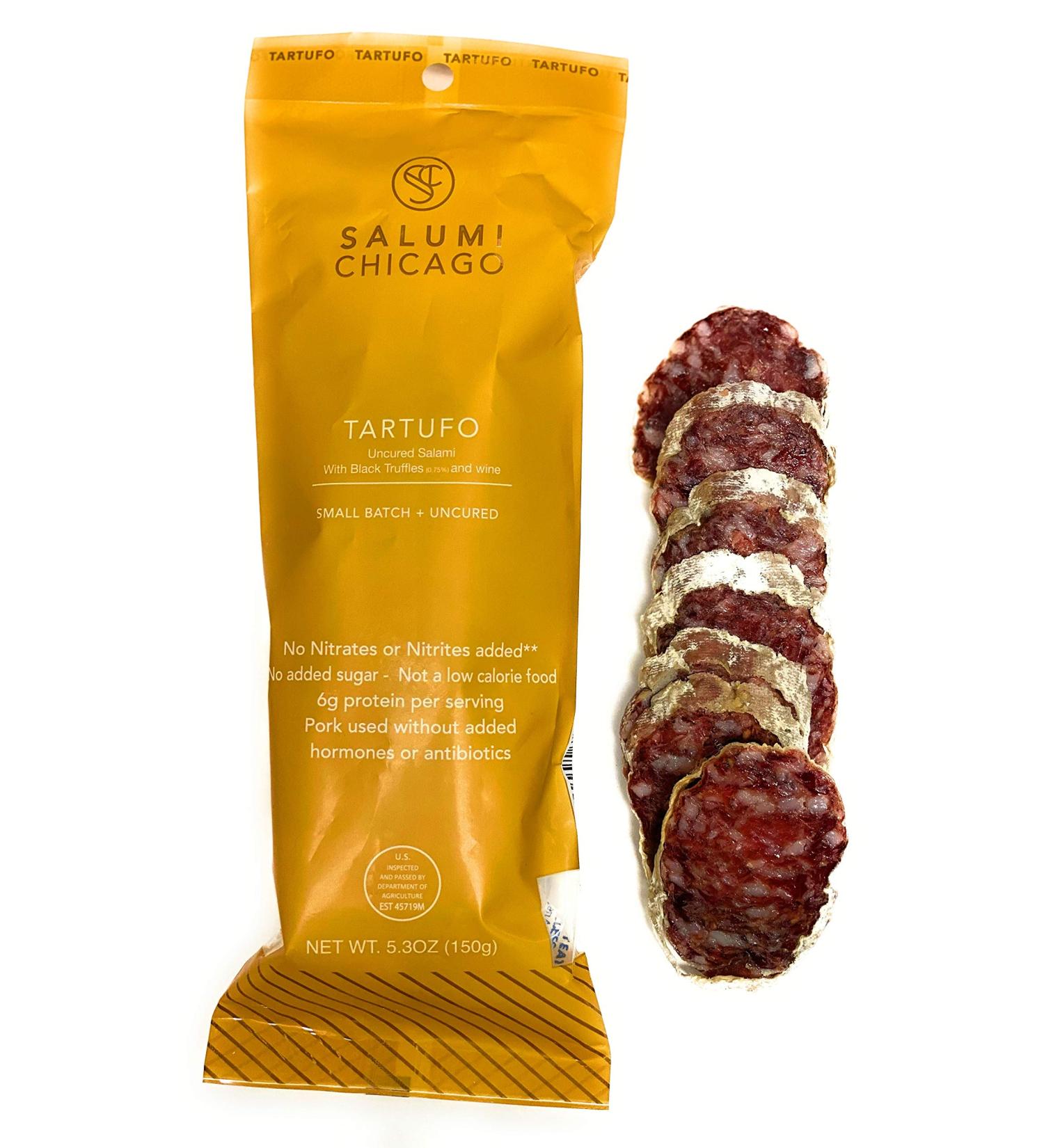 Salumi Chicago Artisan Salami (Tartufo) 5.3 oz - Uncured, Gluten-Free, Sugar-Free, Keto Snack - Buy Online on GoSupps.com