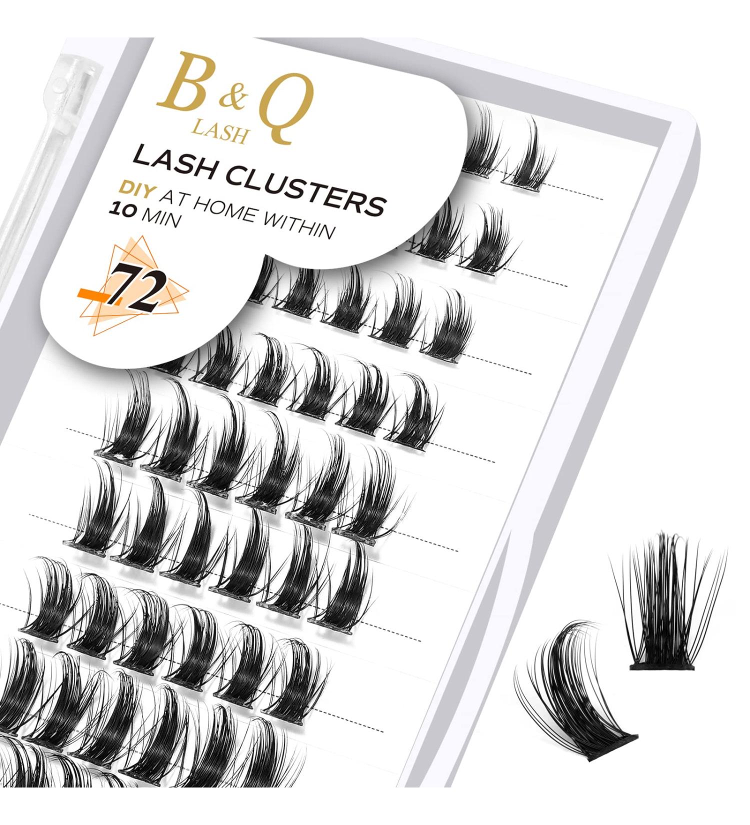 72 Cluster Lashes D Curl | Soft Fluffy Natural Eyelash Extensions - UK-FD-B38-D-16 - Buy Online on GoSupps.com