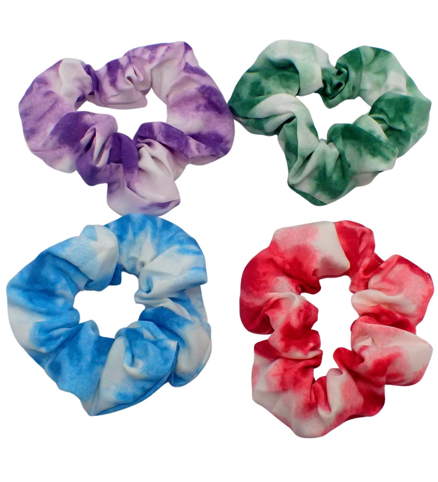 Topkids Accessories 4pc Scrunchies for Girls and Women Hair bobbles for Women Hair Ties Hair Scrunchies Hair Accessories Elastic Hair Bands for Women (Tie Dye) - Buy Online on GoSupps.com