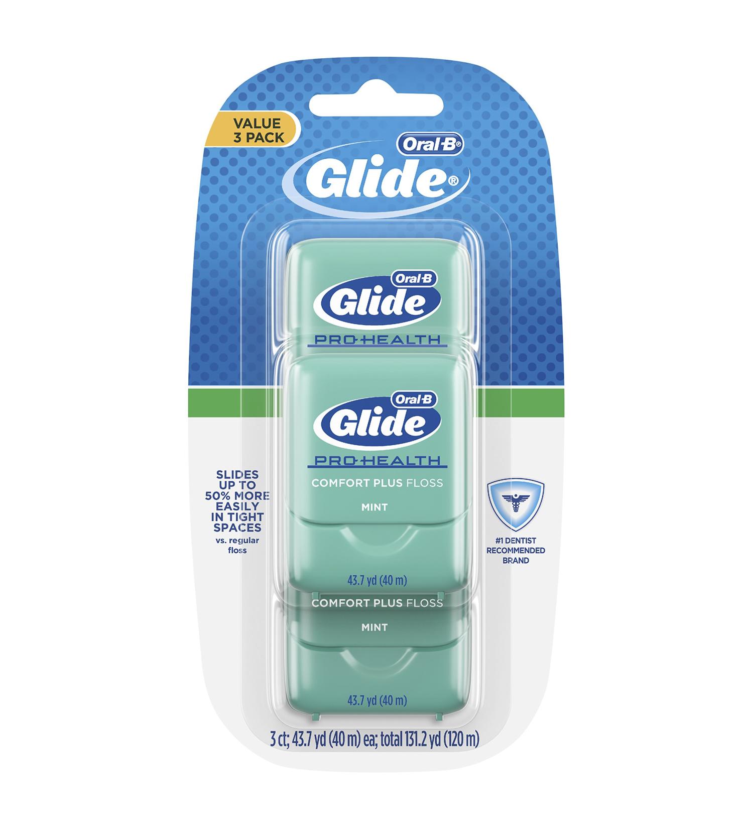 Oral-B Glide Pro-Health Comfort Plus Dental Floss, Mint NEW Version
