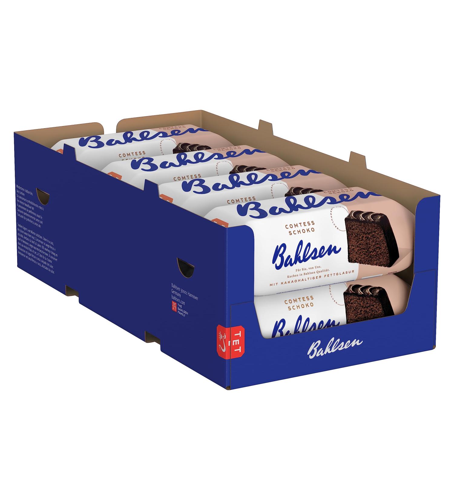 Buy Bahlsen Comtess Schoko 8-Pack | Juicy Chocolate Cake with Cocoa & Fat Glaze | Individually Packed 350g | International Shipping Available - Buy Online on GoSupps.com