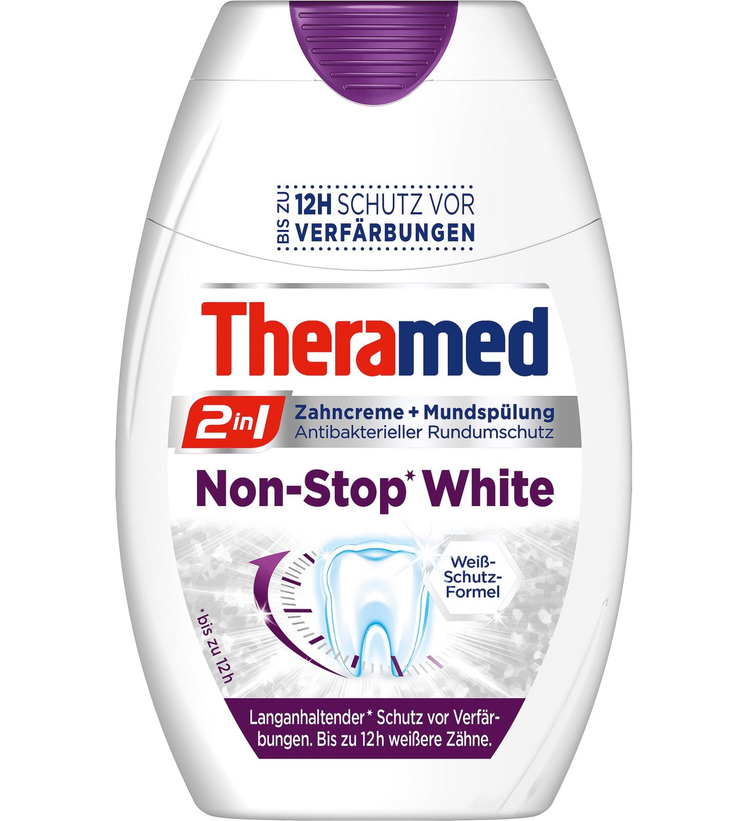 Theramed 2in1 Non-Stop white Theramed 2in1 Non-Stop White toothpaste and mouthwash 75 ml
