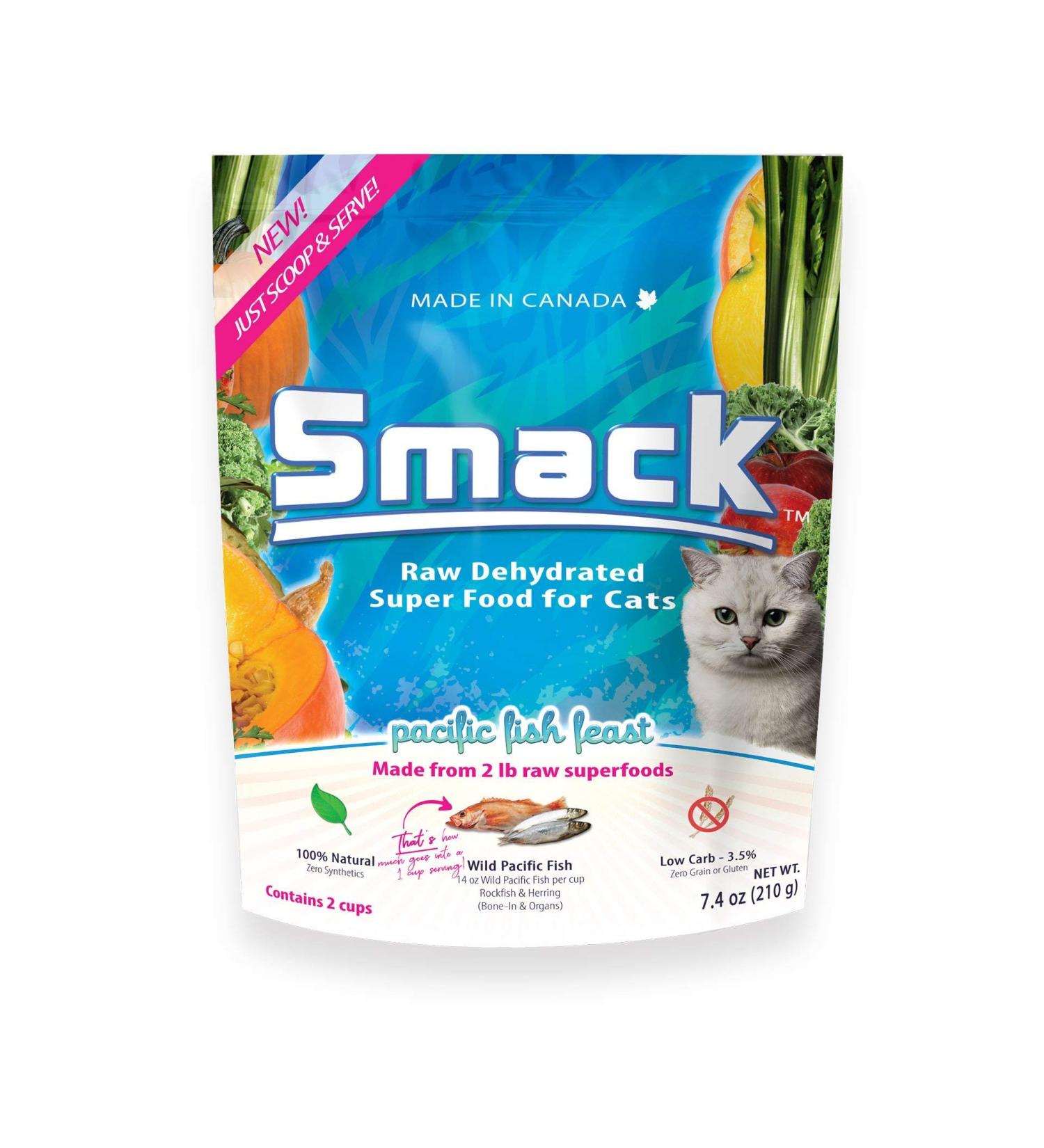 Smack Raw Dehydrated Pacific Fish Feast Cat Food (3.3 Pounds)