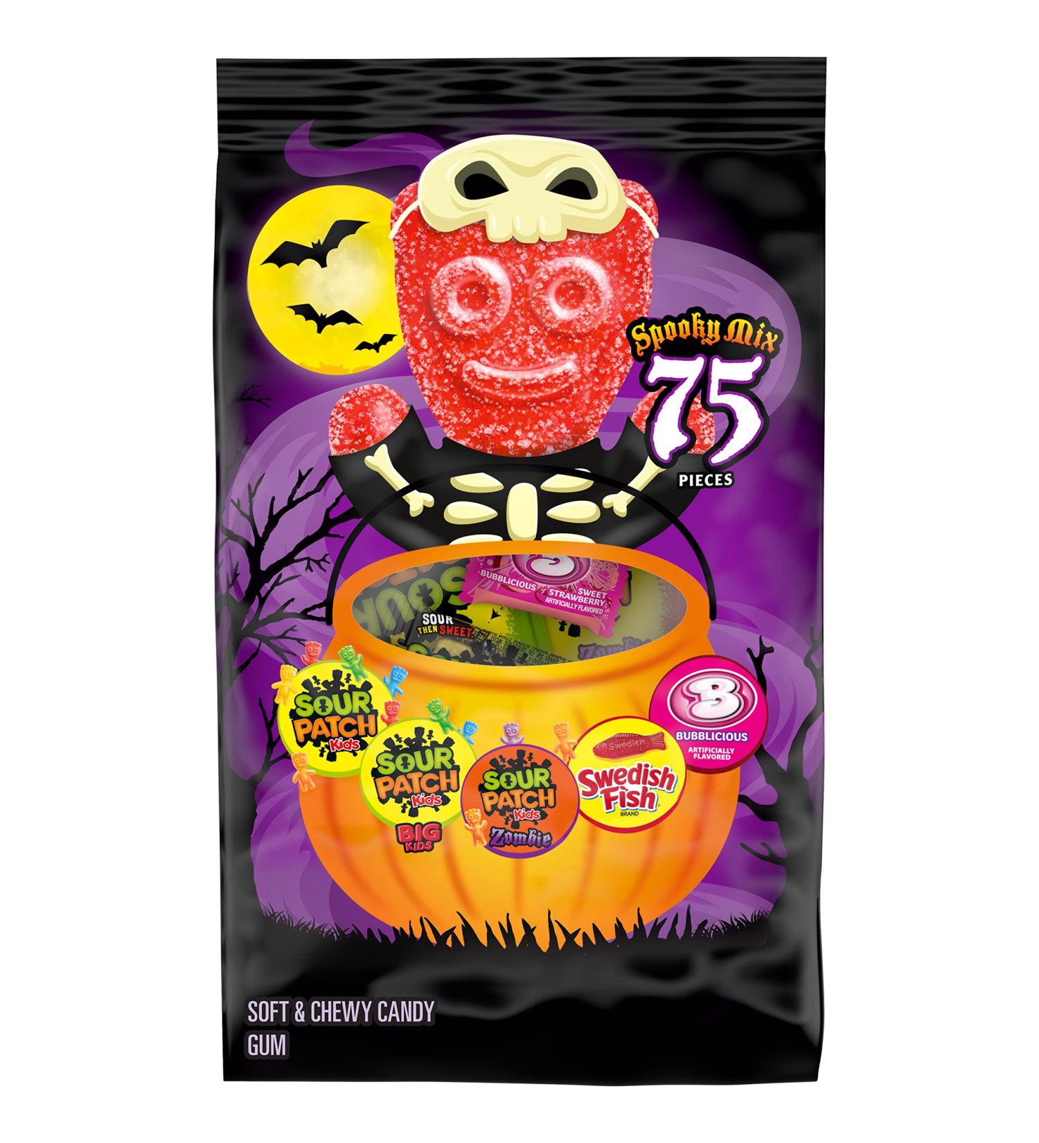 SOUR PATCH KIDS & SWEDISH FISH Halloween Candy Variety Pack - 75 Trick or Treat Bags - Buy Online on GoSupps.com