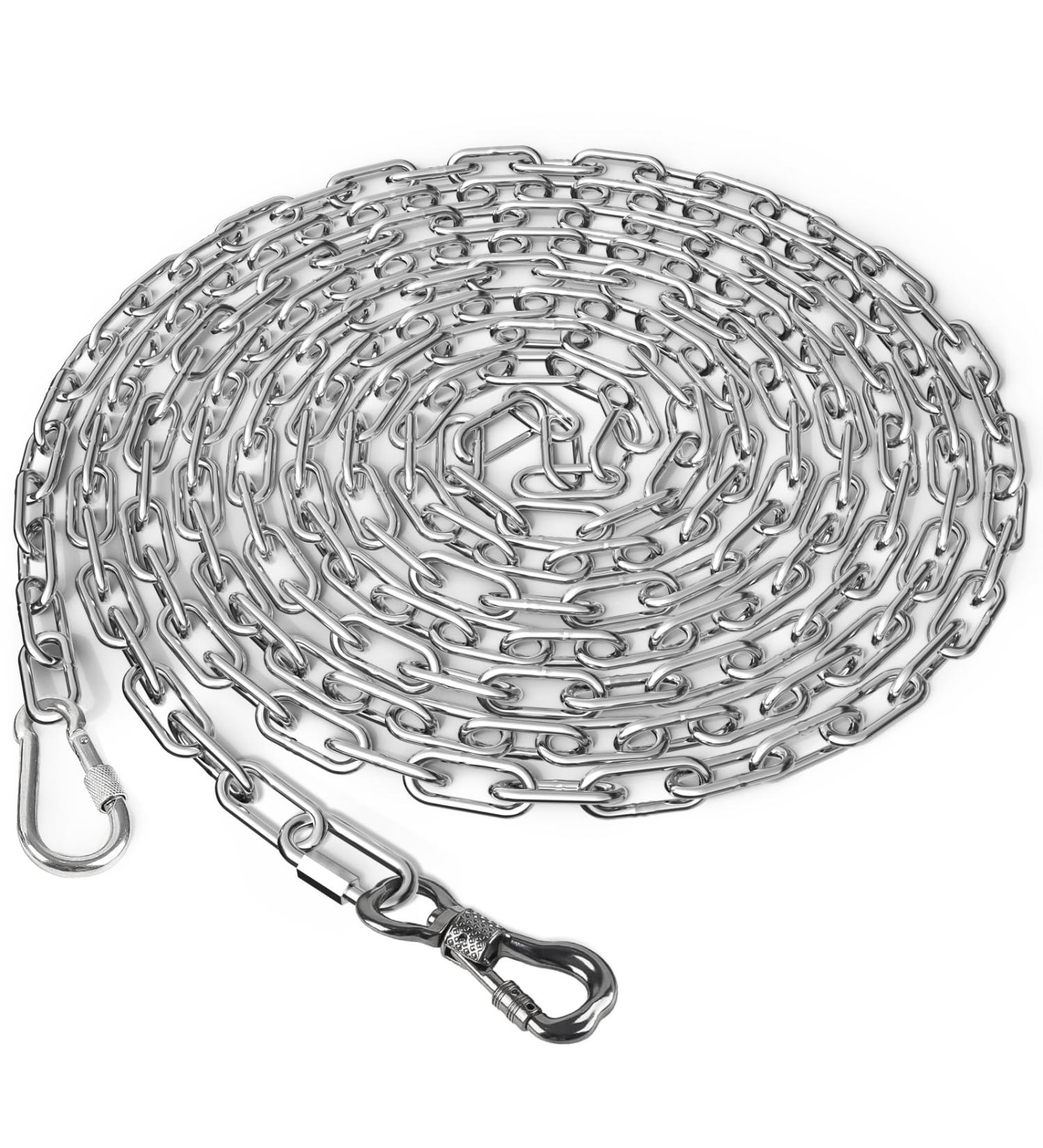 XiaZ Heavy Duty Dog Chains for Outside 30FT Stainless Steel Tie Out Cable with Swivel Hook for Large Medium Dogs Metal Chew Proof Pet Runner Chain Leash Lead for Outdoor Camping Hiking Yard 4MM Silver 4mm 30ft - Buy Online on GoSupps.com