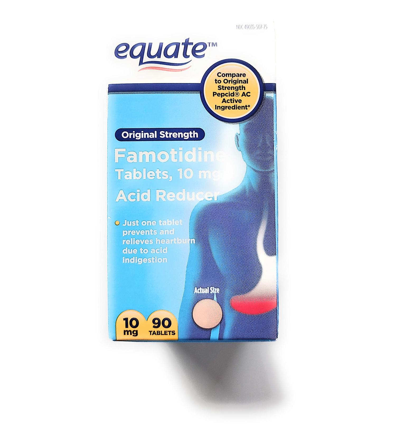 Equate - Acid Controller Original Strength 10 mg 90 Tablets Compare to Pepcid AC Acid Reducer