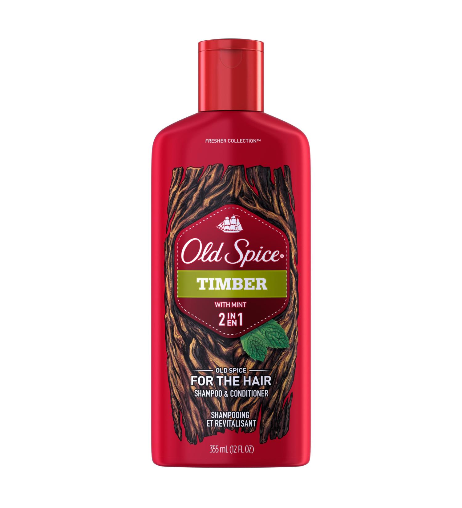 Old Spice Timber with Mint 2-in-1 Shampoo & Conditioner - 12 Fl Oz | Best International Shipping - Buy Online on GoSupps.com