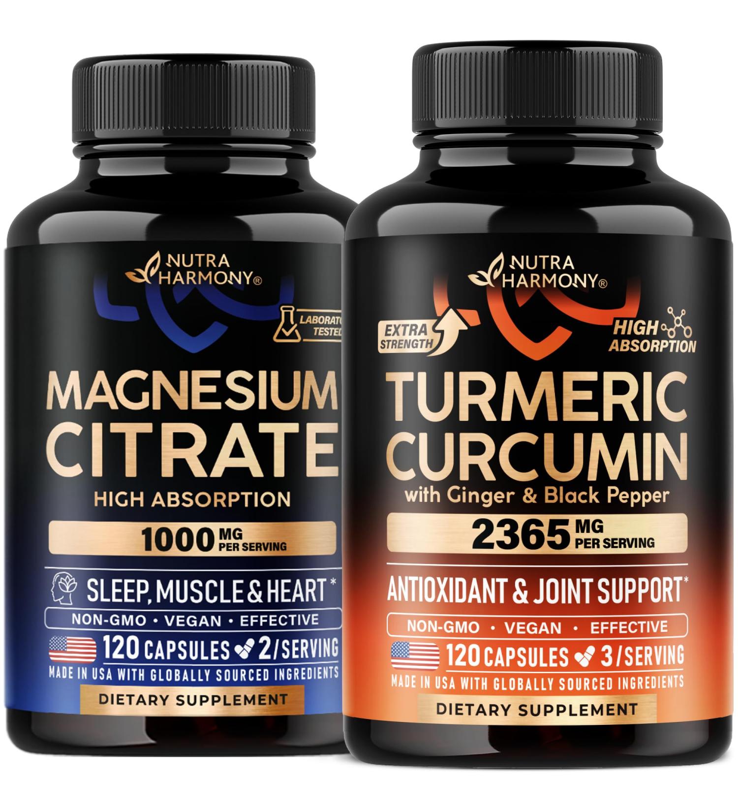 Magnesium Citrate & Turmeric Curcumin Capsules