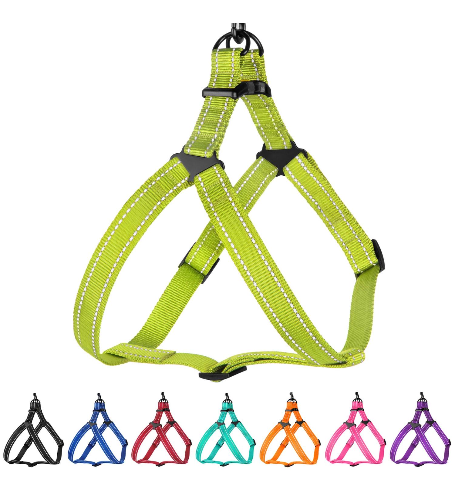 Collardirect Adjustable Reflective Dog Harness - Sizes S M L for Outdoor Walks - Available in Pink Black Red Purple Mint Green Orange Blue - Buy Online on GoSupps.com