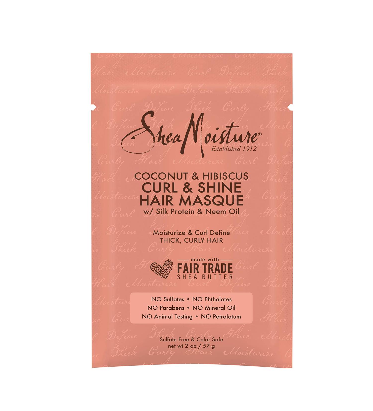 SheaMoisture Coconut & Hibiscus Hair Masque - 2 oz (Dry Curls) | Shea Butter Hair Mask - Buy Online on GoSupps.com
