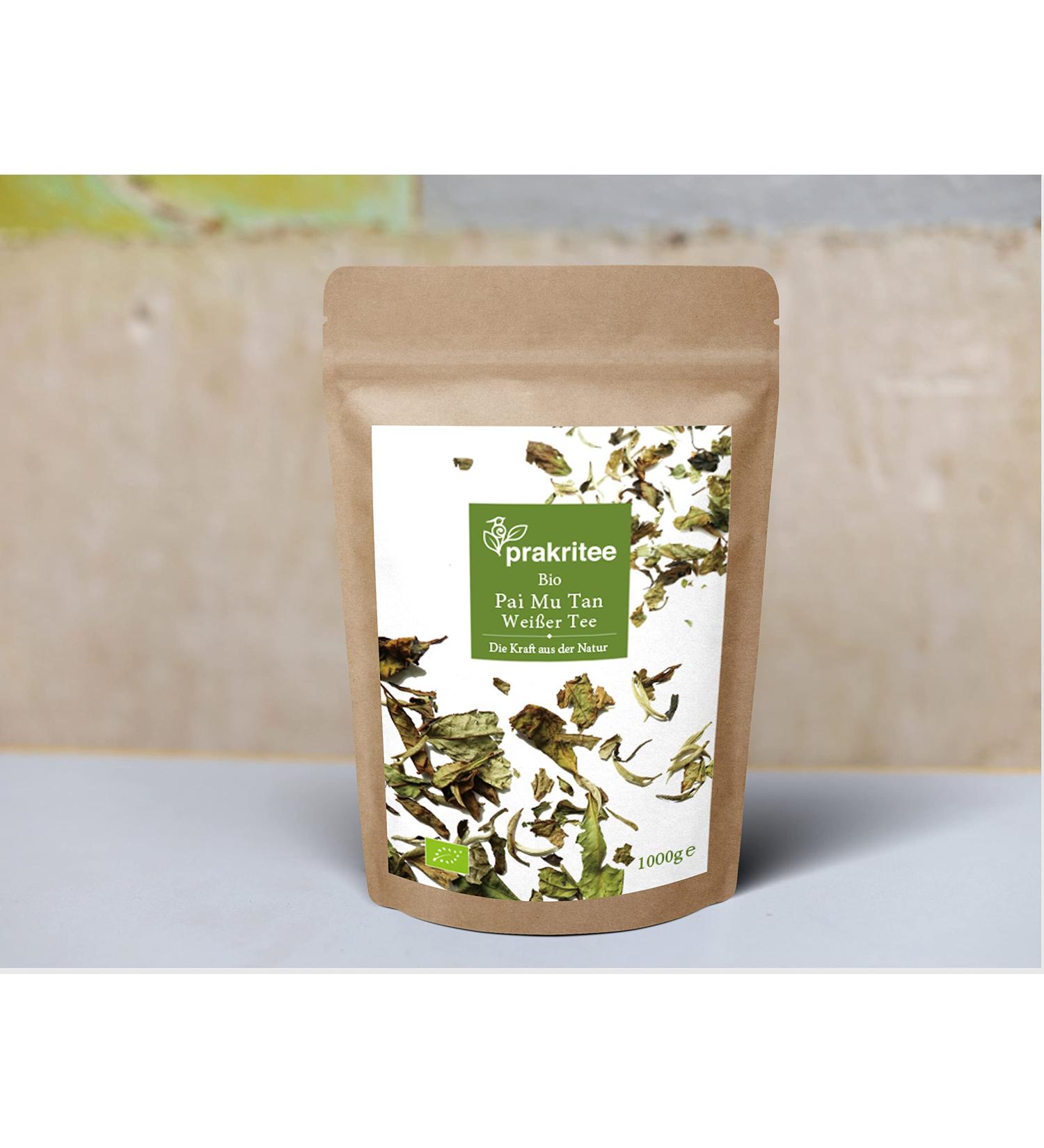 Buy Organic Bio Pai Mu Tan White Tea 1000g - Mild Floral & Aromatic Loose Leaf - Sustainable & Handpicked - De- ko-044 - Buy Online on GoSupps.com