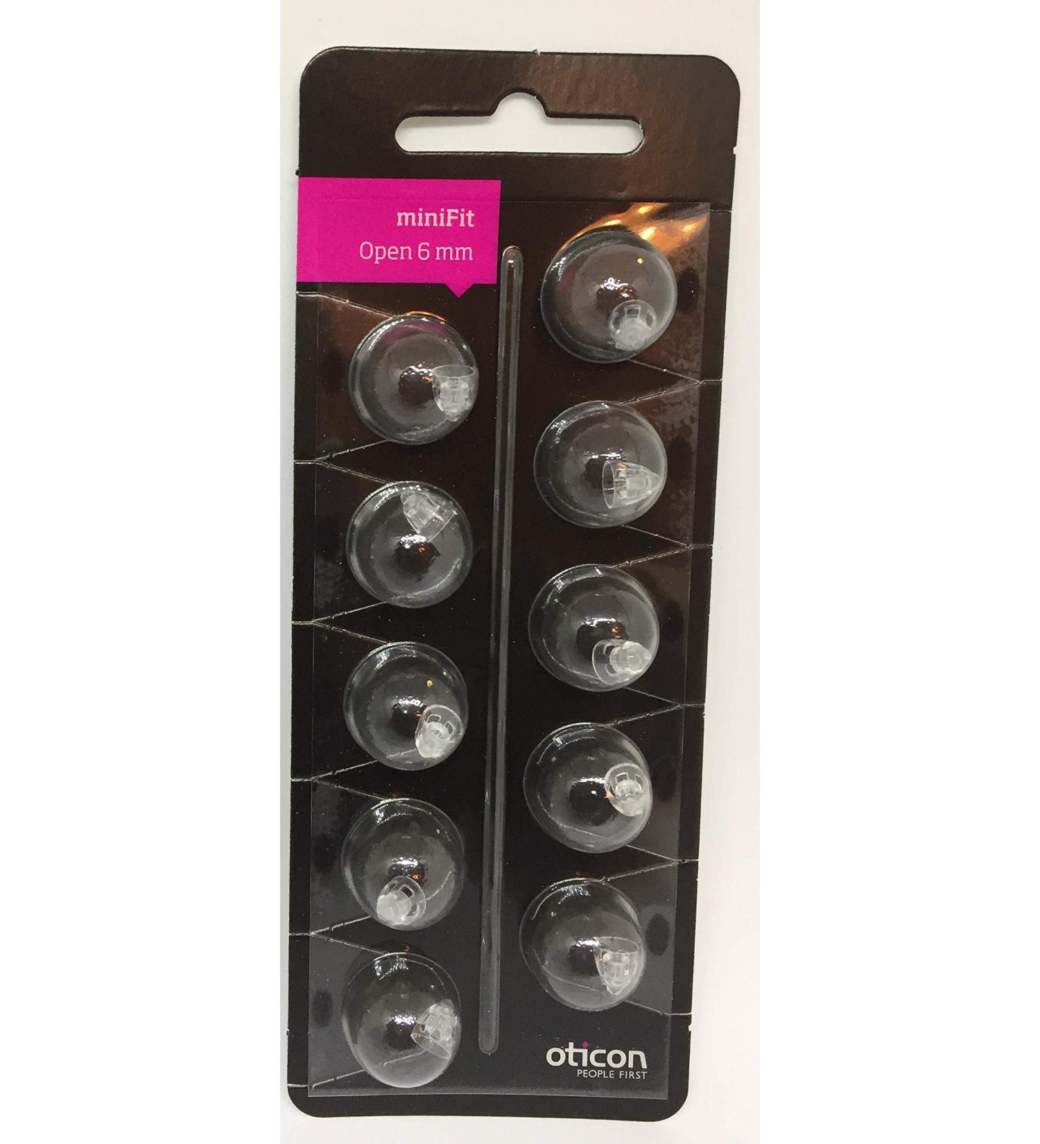 Oticon Minifit Open 6mm Dome Piece (10 Pack) by Oticon