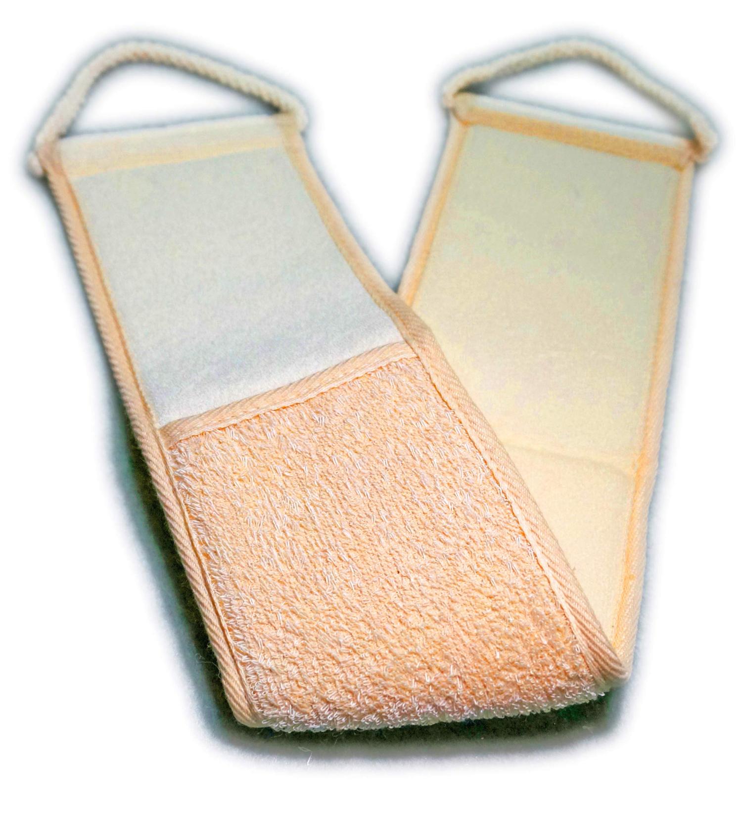 Natural Linen Exfoliating Spa Back Scrubber for Shower for Men and Women  Deep Clean & Invigorate Your Skin