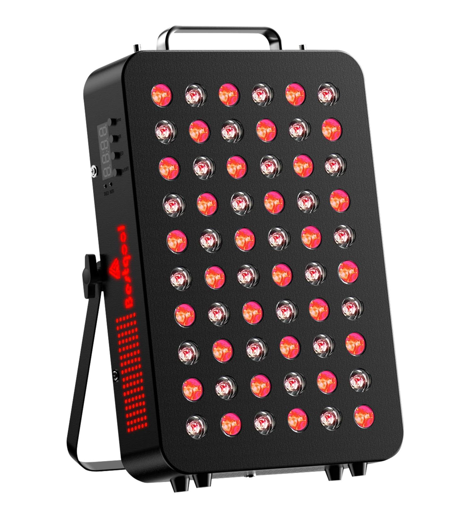 Bestqool Red Light Therapy Device - 60 Clinical Grade LEDs, 660nm 850nm, Timer, 95W High Power Panel for Fast Recovery, Skin Health, Pain Relief - Buy Online on GoSupps.com