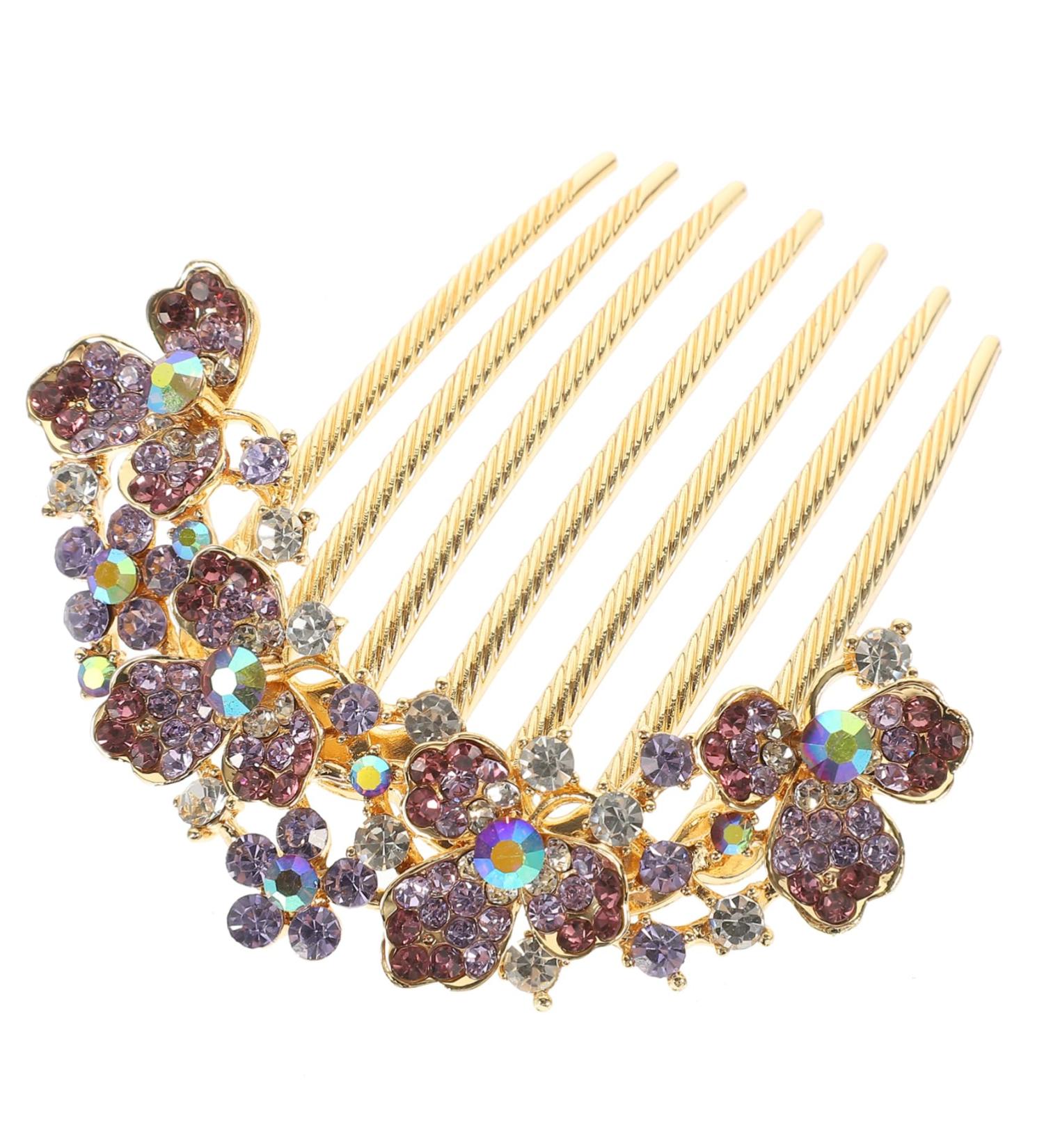 MAGICLULU wedding hair accessories wedding hair accessories for brides Twist Miss hair combs crystal flower hairpin hair accessories wedding accessories for brides comb hair comb - Buy Online on GoSupps.com