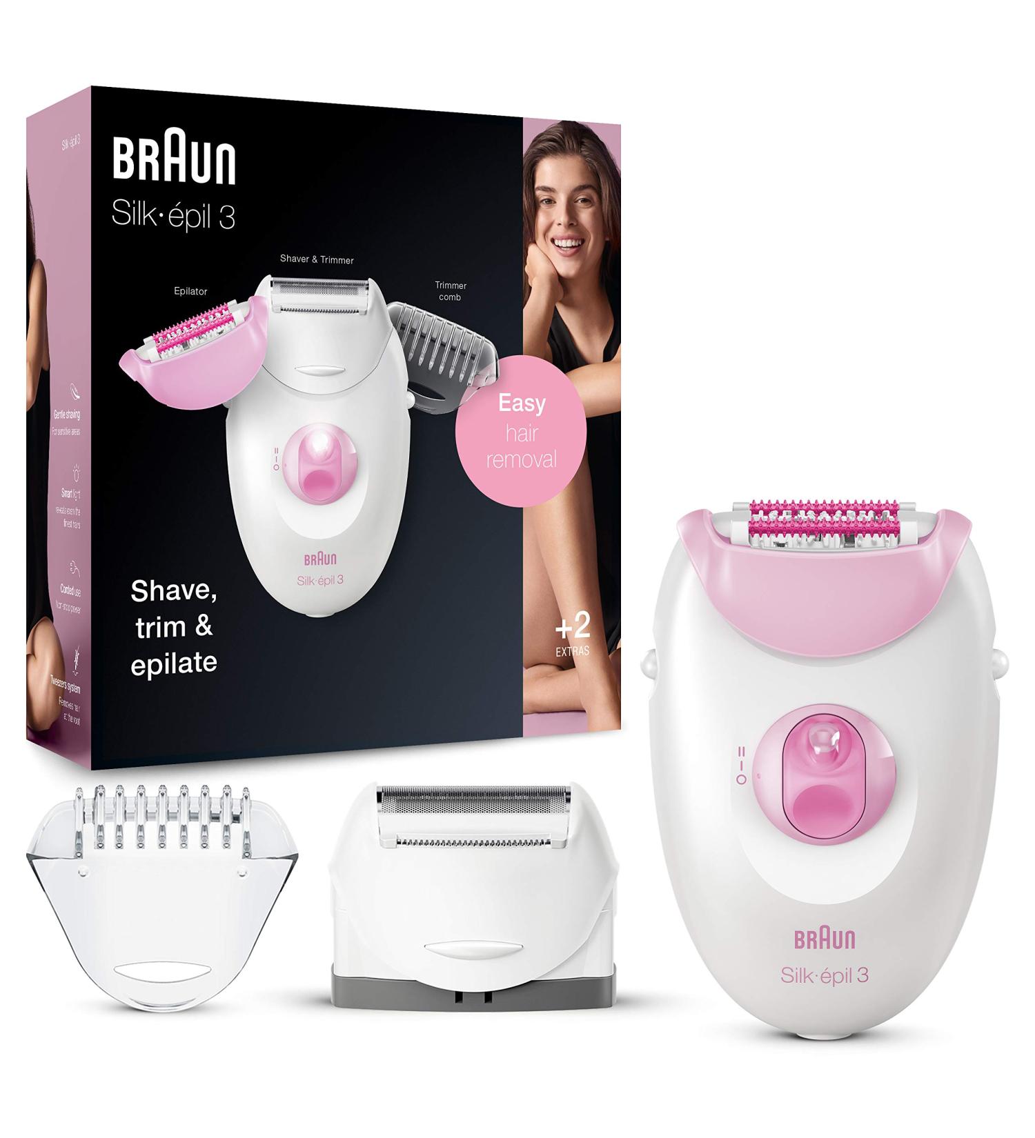 Braun Silk Epil 3 SE3270 Women's Epilator & Shaver - Hair Removal for Legs & Body - Buy Online on GoSupps.com