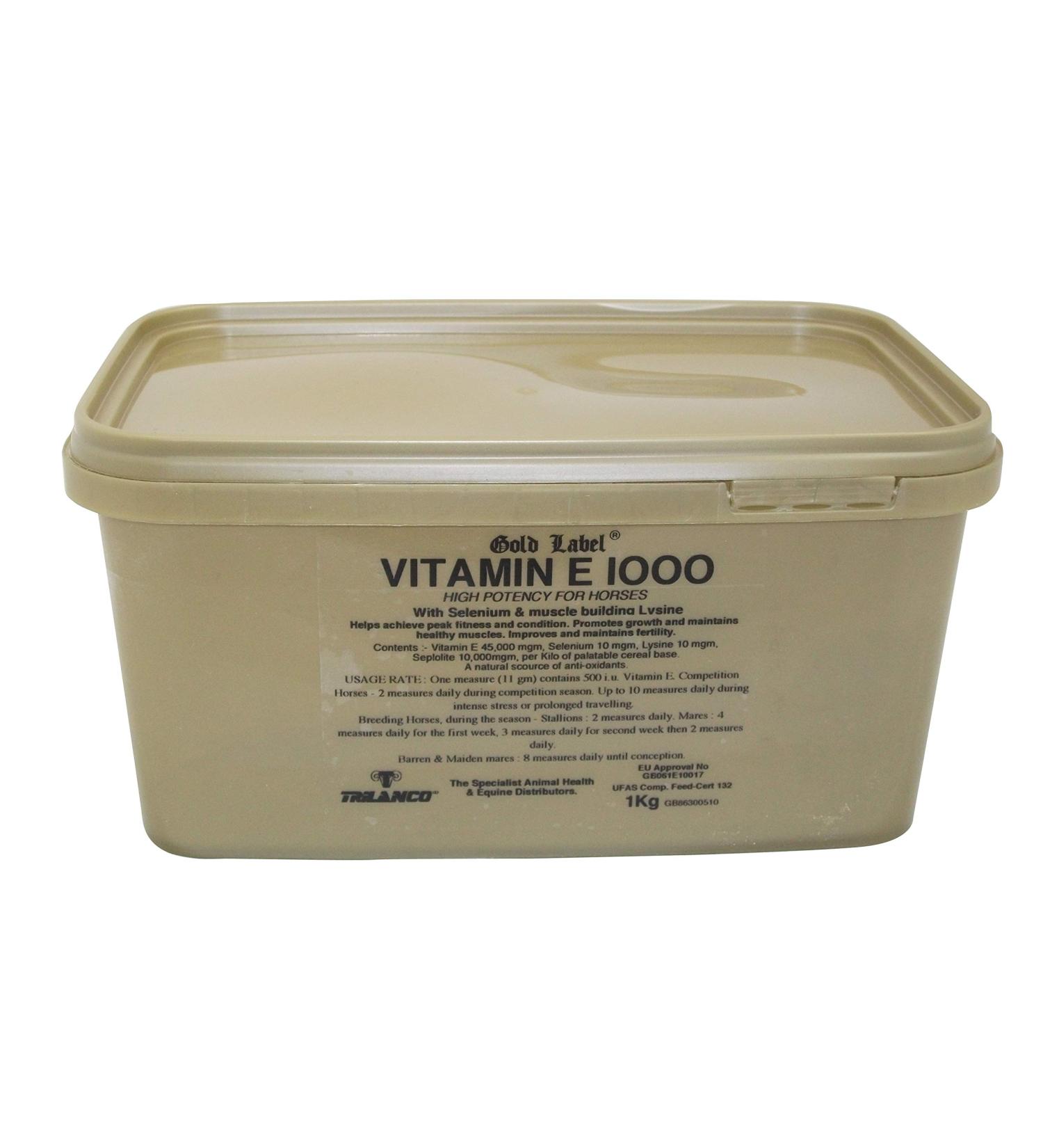 Gold Label Unisex's Herbal Health Vitamin E 1000 Clear 3 kg