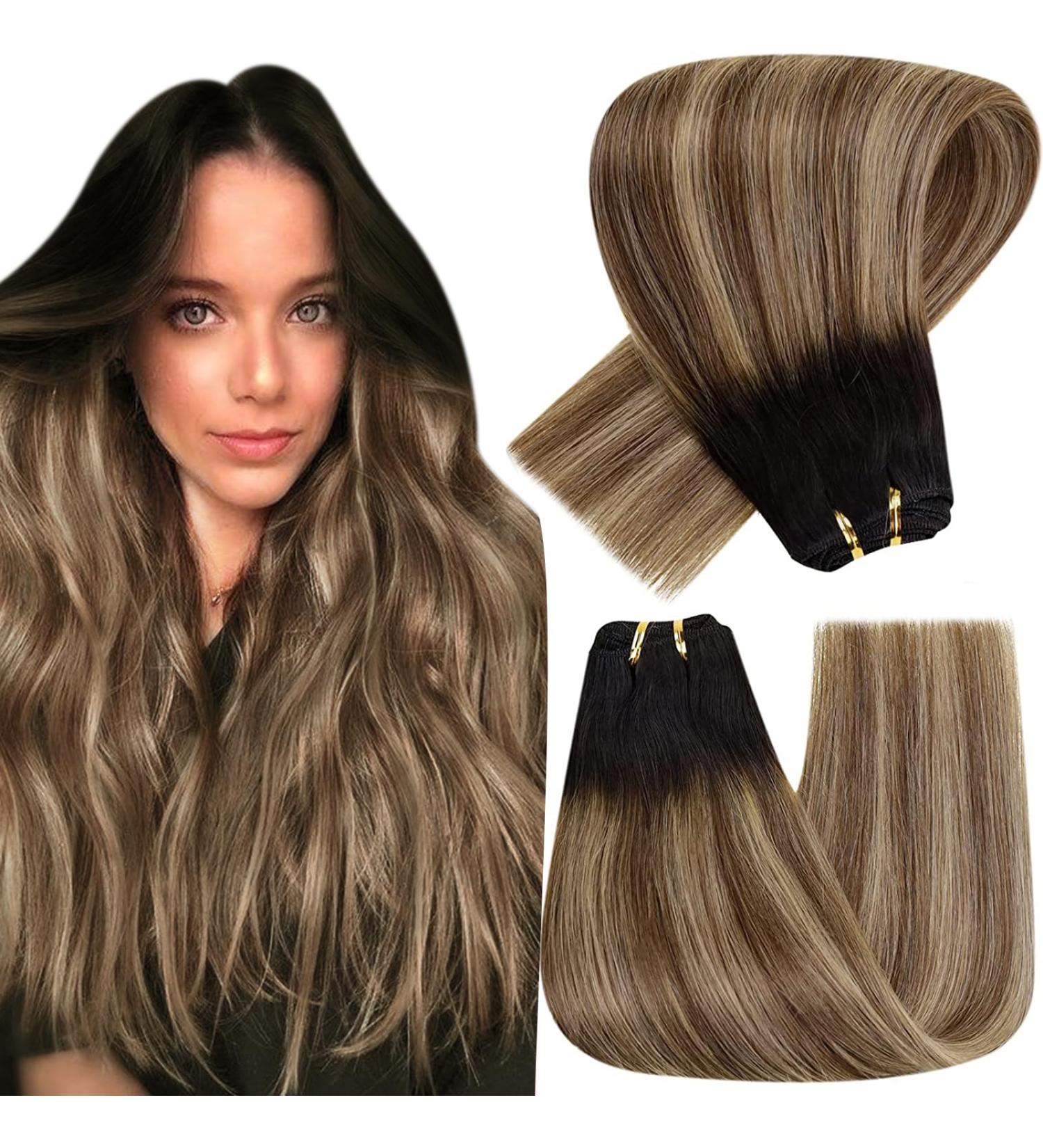 Hetto Treat Remy Real Hair Extensions - Black Balayage & Ombre #1B/6/27 - 80g 35cm - Premium Quality for Effortless Style - Buy Online on GoSupps.com