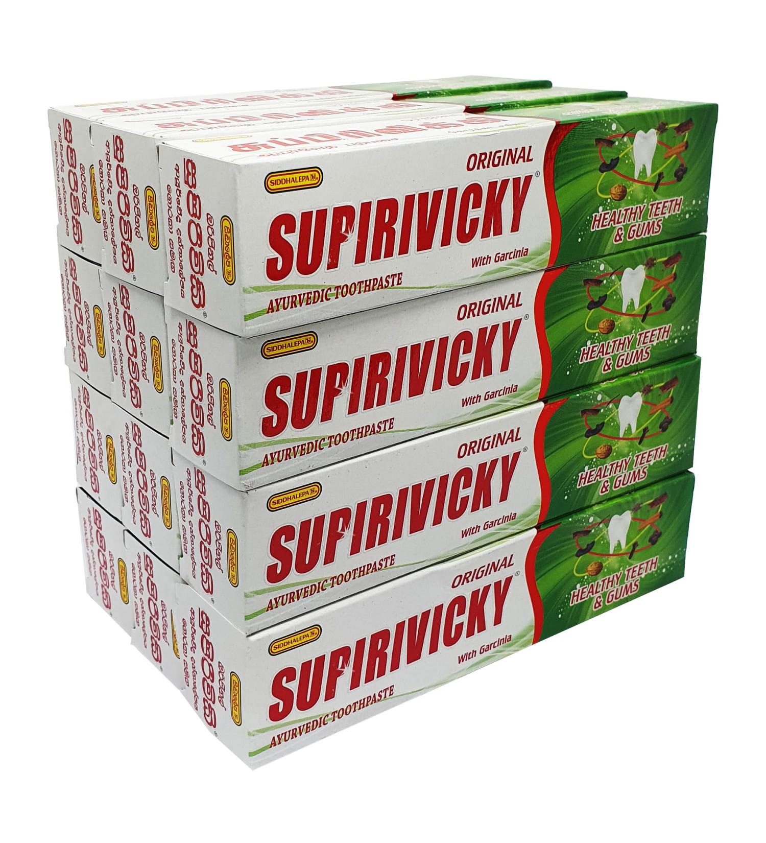 Siddhalepa Supirivicky Ayurvedic Toothpaste 110g - Pack of 12 | Buy Internationally for Healthy Teeth - Buy Online on GoSupps.com