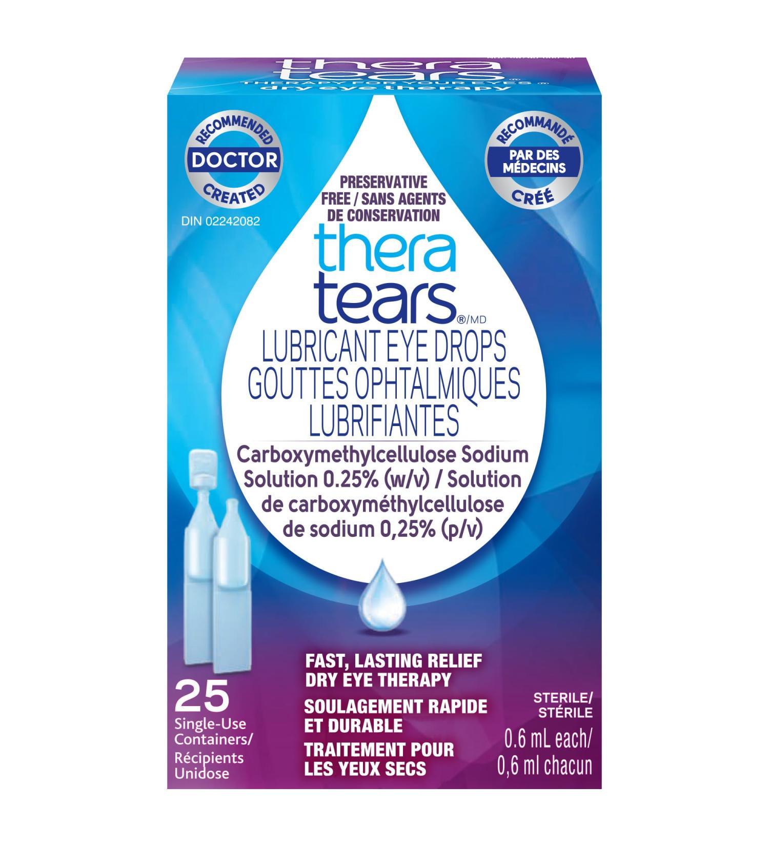 Thera Tears Lubricating Eye Drops 25 count 25 Count (Pack of 1) - Buy Online on GoSupps.com