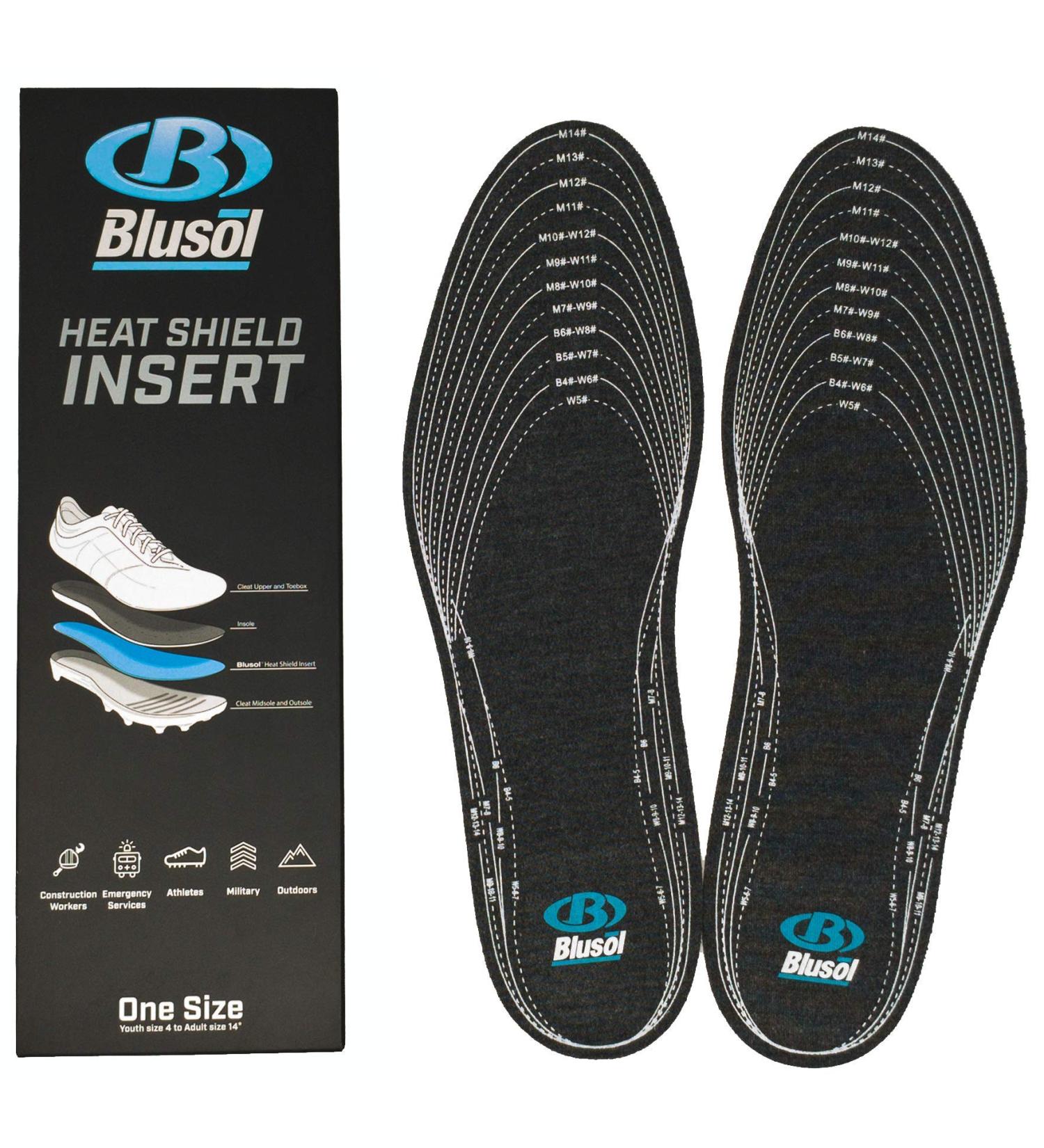 Blusol Shoe Inserts | Burning Feet Relief | NASA Grade Technology | Protects Feet from Hot Surfaces | Ideal for Soccer, Football, Lacrosse | Men & Women | One Size Fits All - Buy Online on GoSupps.com
