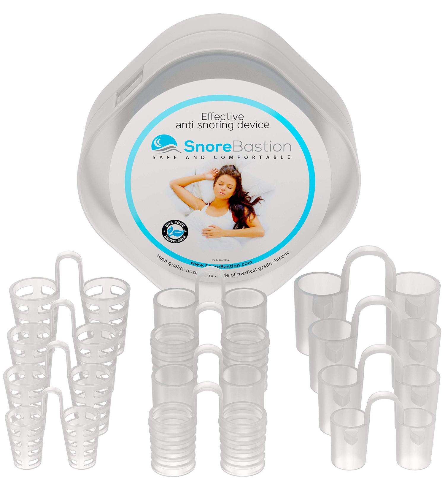 Nose Vents by Snore Bastion - 12 Soft Silicone Nasal Cones for Snoring Relief and Improved Breathing - Buy Online on GoSupps.com