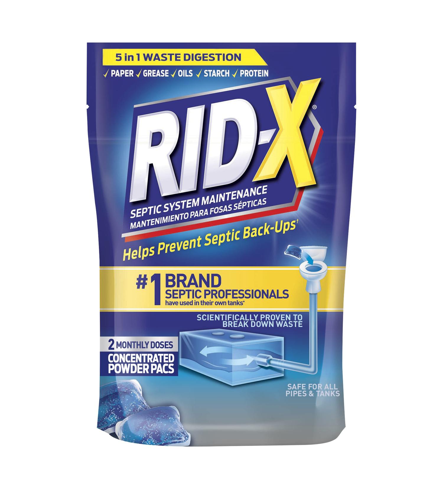 RID-X Septic Treatment Septi-Pacs - 2 Month Supply (2.1 oz) | Pack of 1 - Buy Online on GoSupps.com